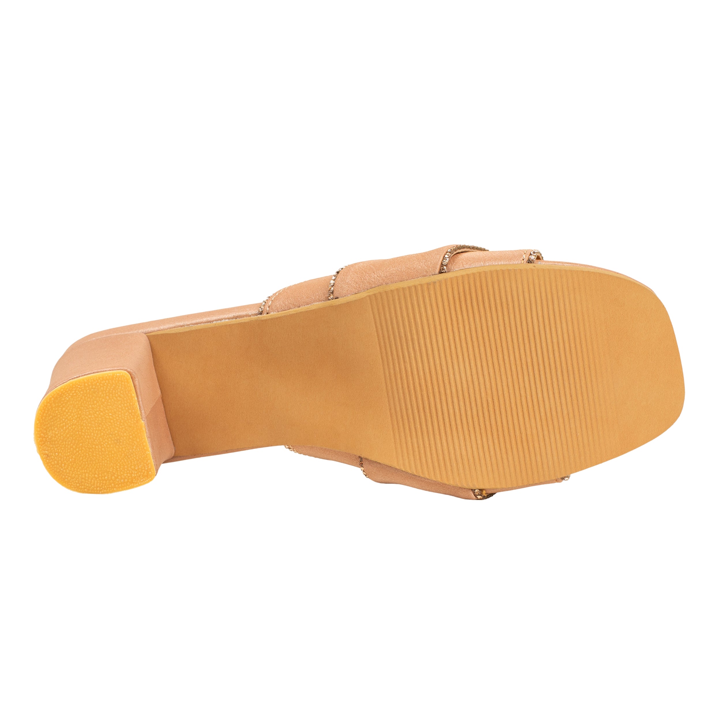 Beige Luxe Stride Heeled Mules - Vibrantbd.com