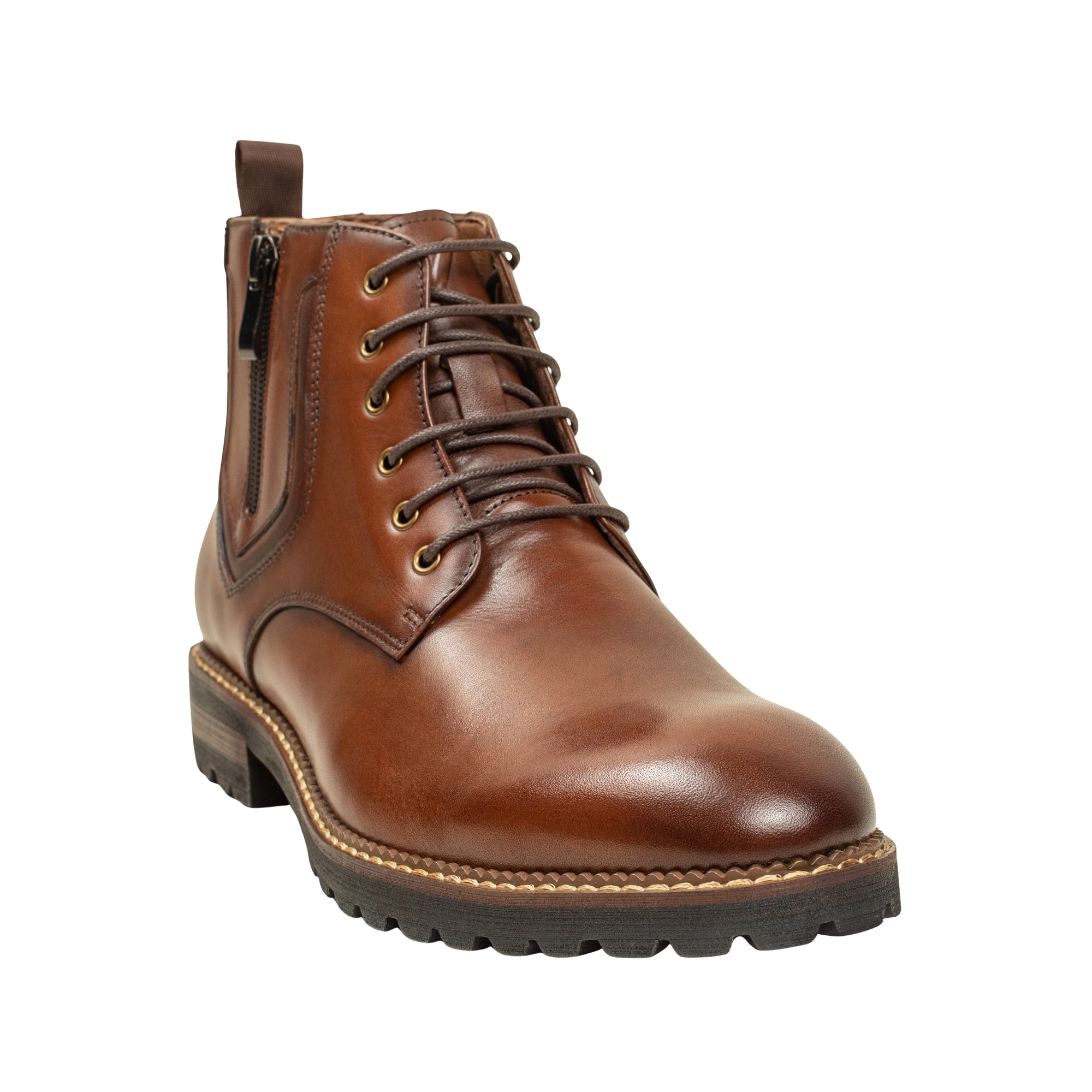 VIBRANT MEN'S GENUINE LEATHER LACE-UP BOOT