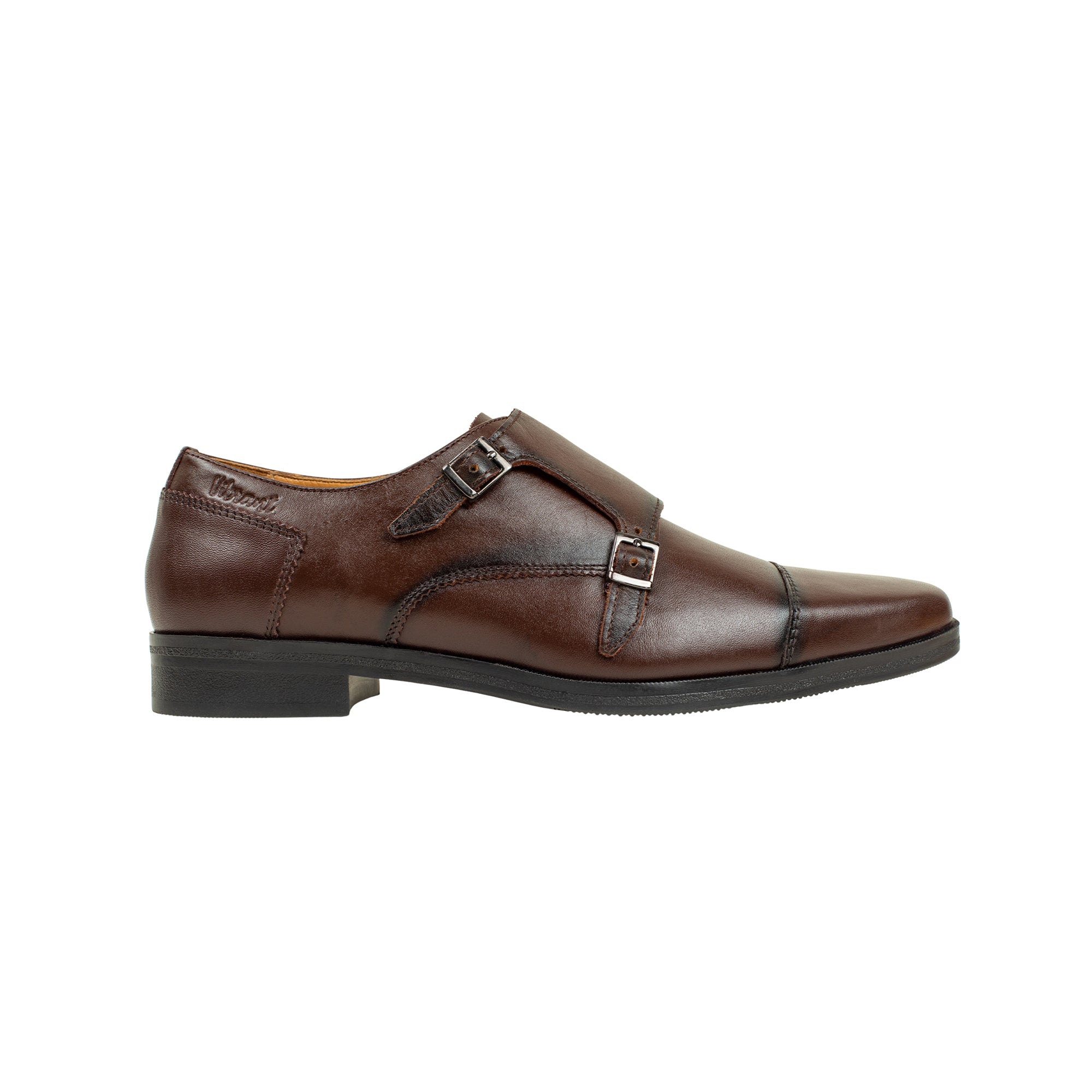 Vibrant Brown Classic Monk Men's Leather Formal Shoes | Vibrant® Elegant Dress Shoes - Vibrantbd.com