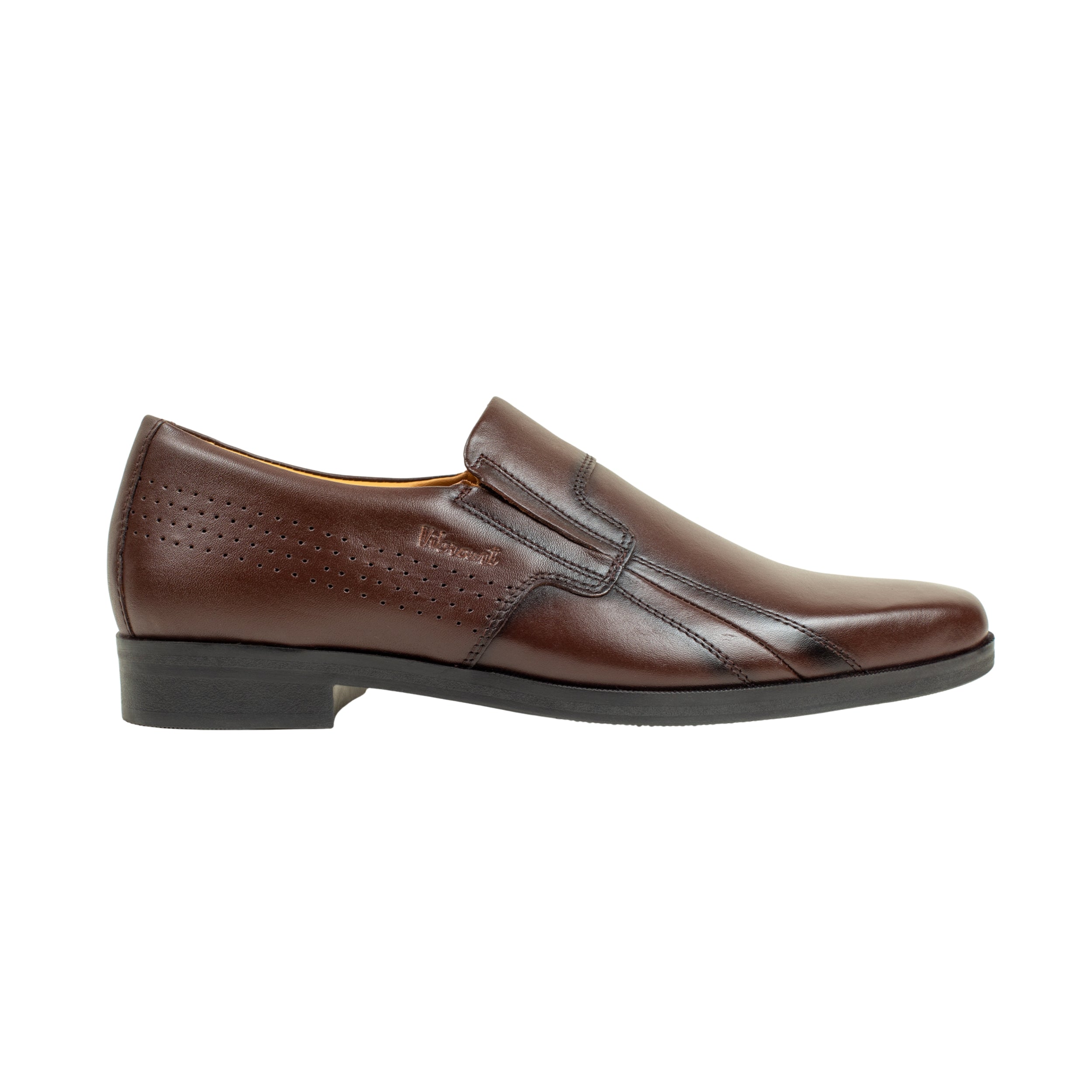 Vibrant Brown Classic Men's Leather Formal Shoes | Vibrant® Elegant Dress Shoes