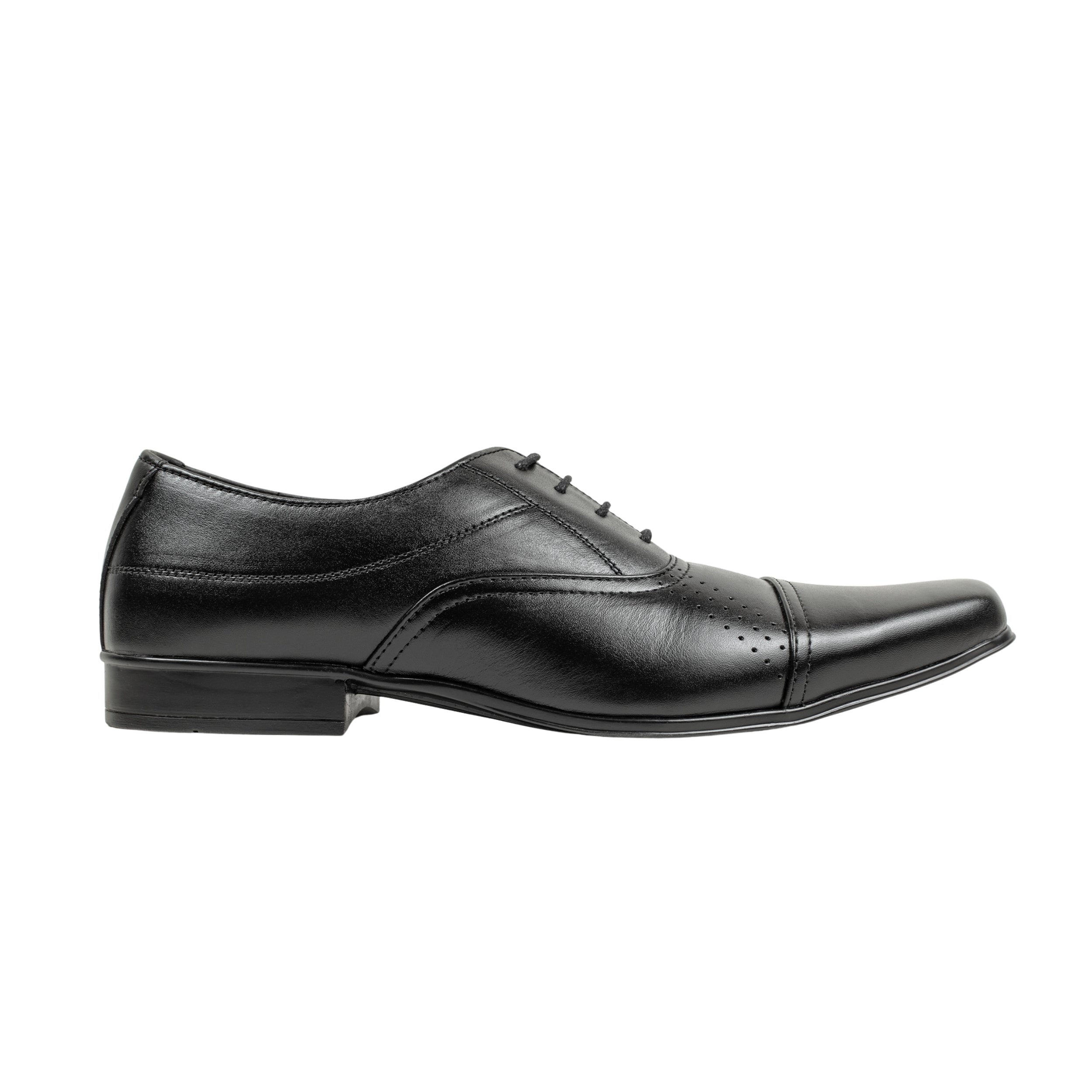 Vibrant Black Classic Men's Oxford Leather Formal Shoes | Vibrant® Elegant Dress Shoes