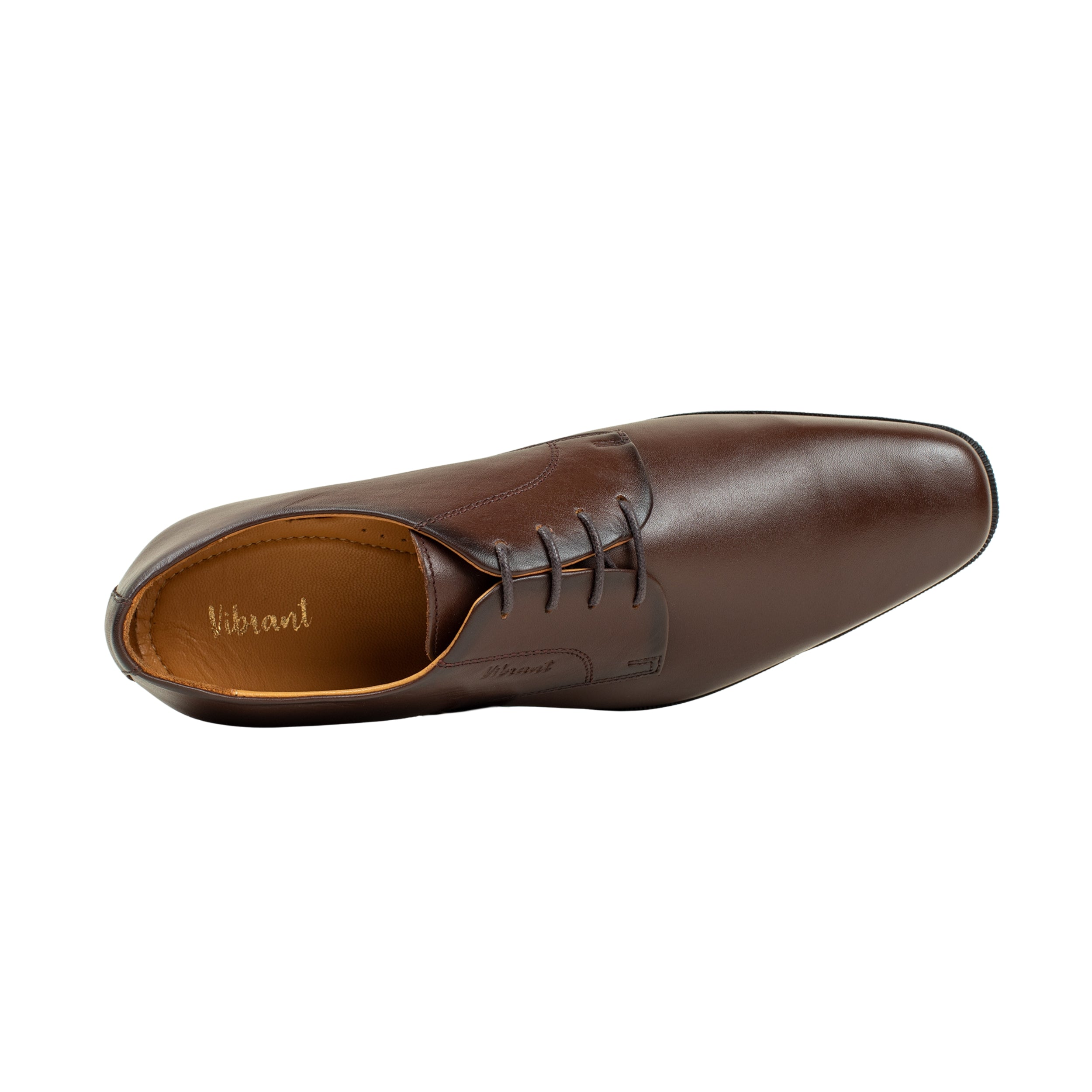 Vibrant Brown Classic Men's Leather Formal Shoes | Vibrant® Elegant Dress Shoes