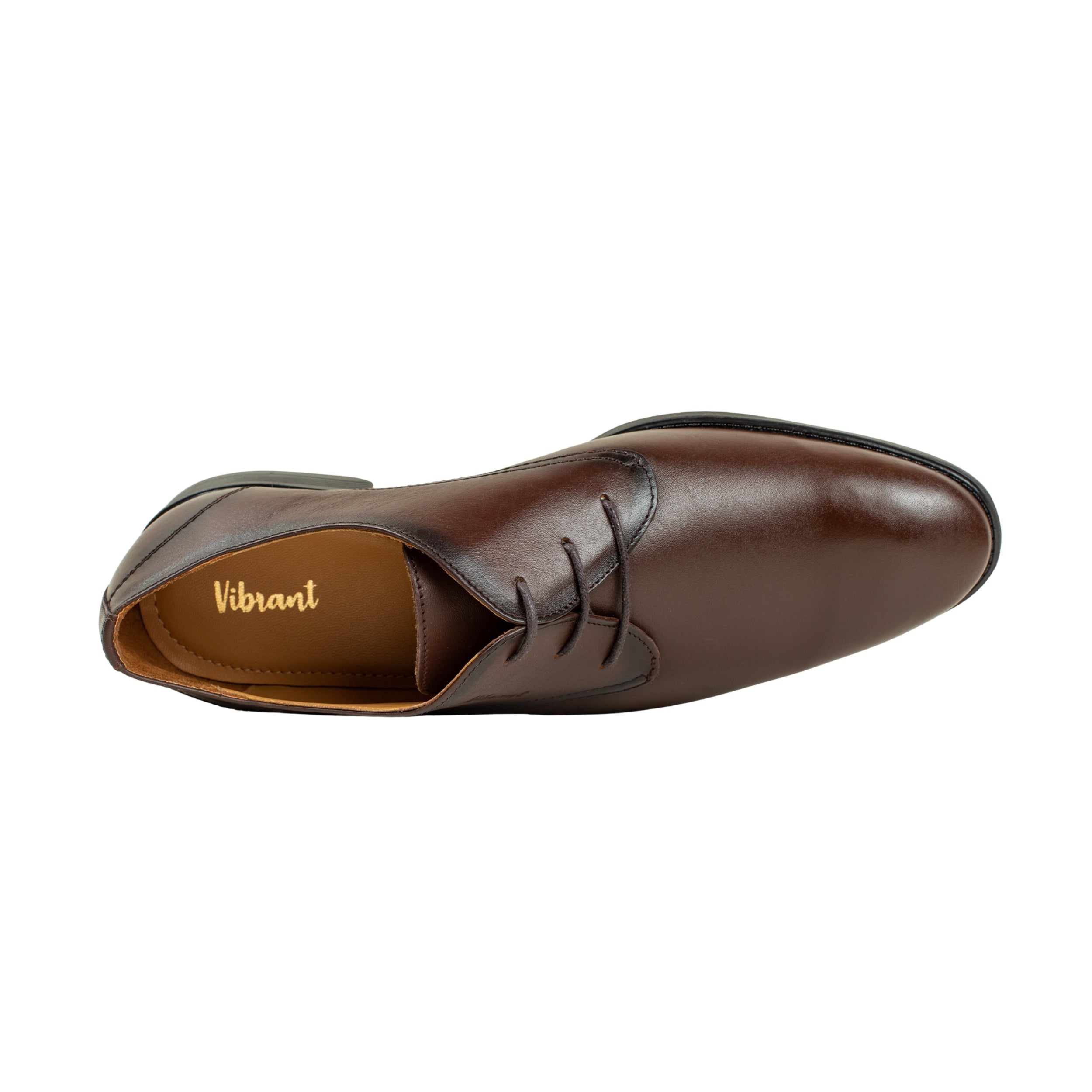 Vibrant Brown Classic Men's Leather Formal Shoes | Vibrant® Elegant Dress Shoes