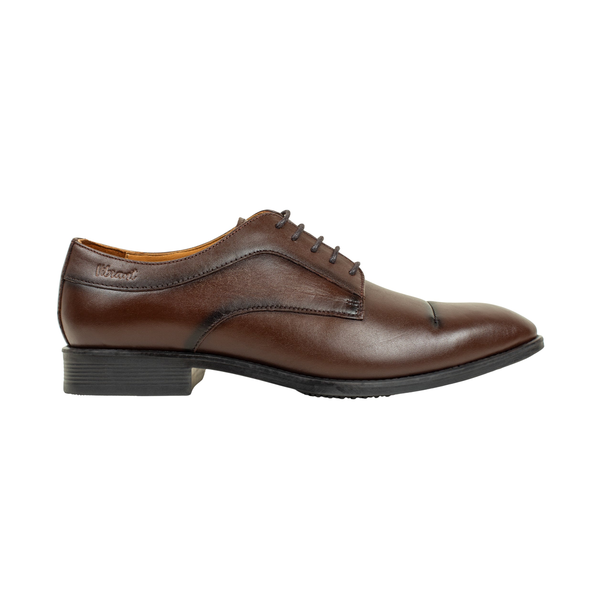 Vibrant Brown Classic Men's Leather Formal Shoes | Vibrant® Elegant Dress Shoes