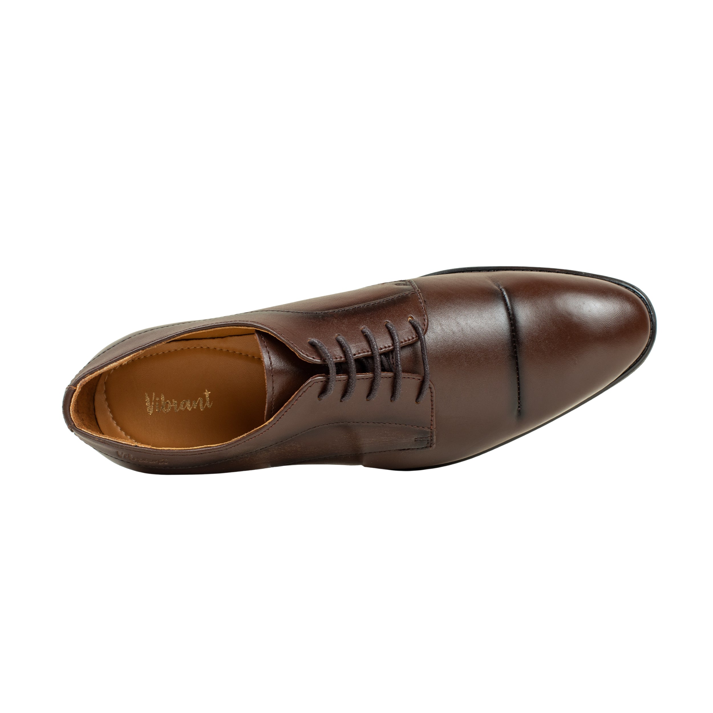 Vibrant Brown Classic Men's Leather Formal Shoes | Vibrant® Elegant Dress Shoes