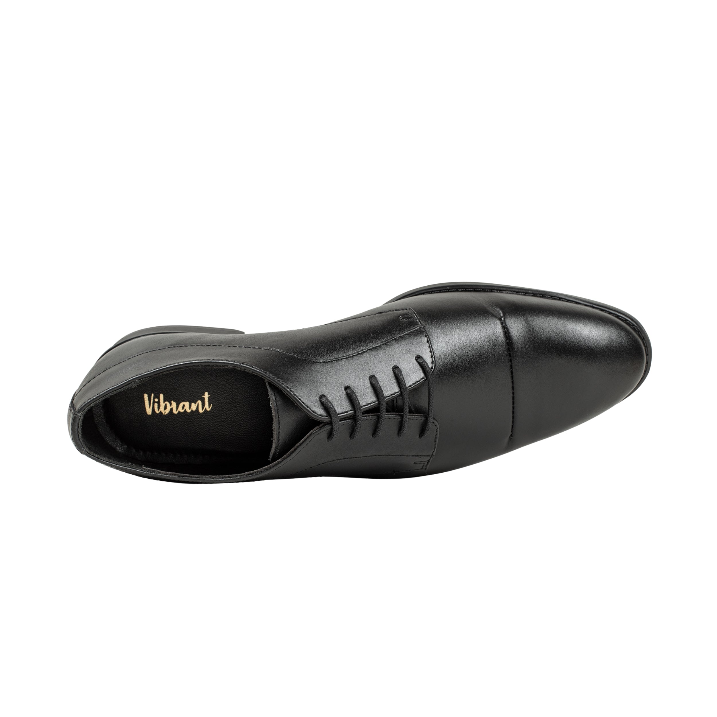 Vibrant Black Classic Men's Leather Formal Shoes | Vibrant® Elegant Dress Shoes - Vibrantbd.com
