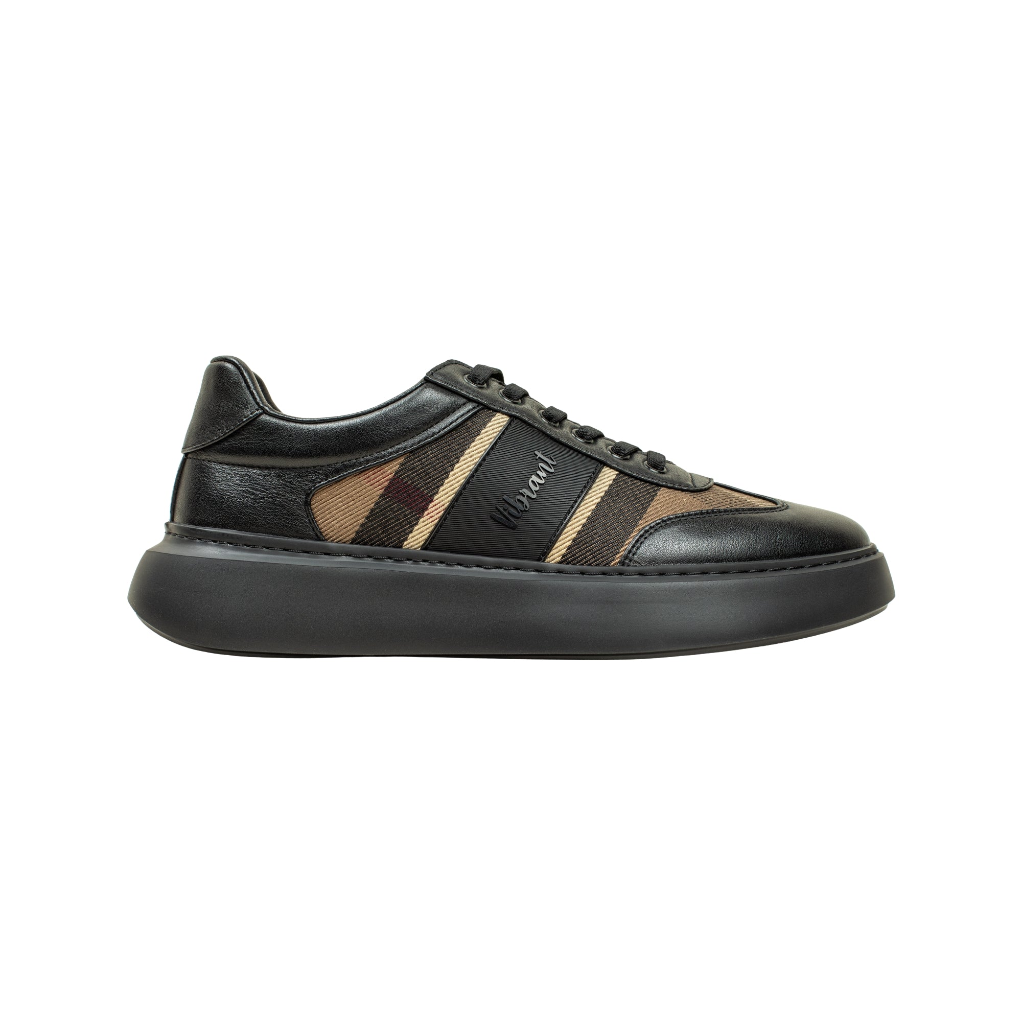 VIBRANT MEN'S SIGNATURE BLEND LEATHER-TEXTILE SNEAKER - Vibrantbd.com