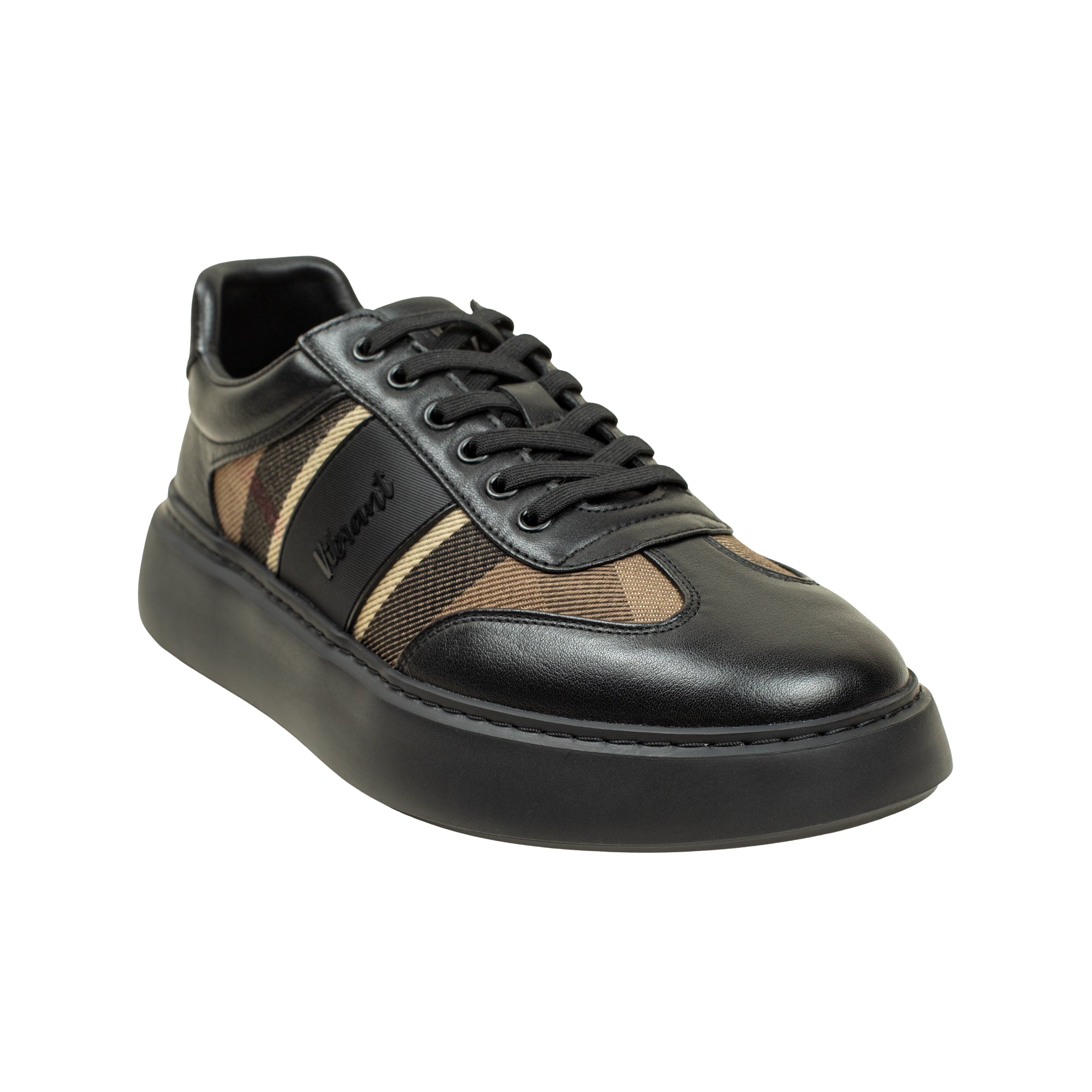 VIBRANT MEN'S SIGNATURE BLEND LEATHER-TEXTILE SNEAKER - Vibrantbd.com