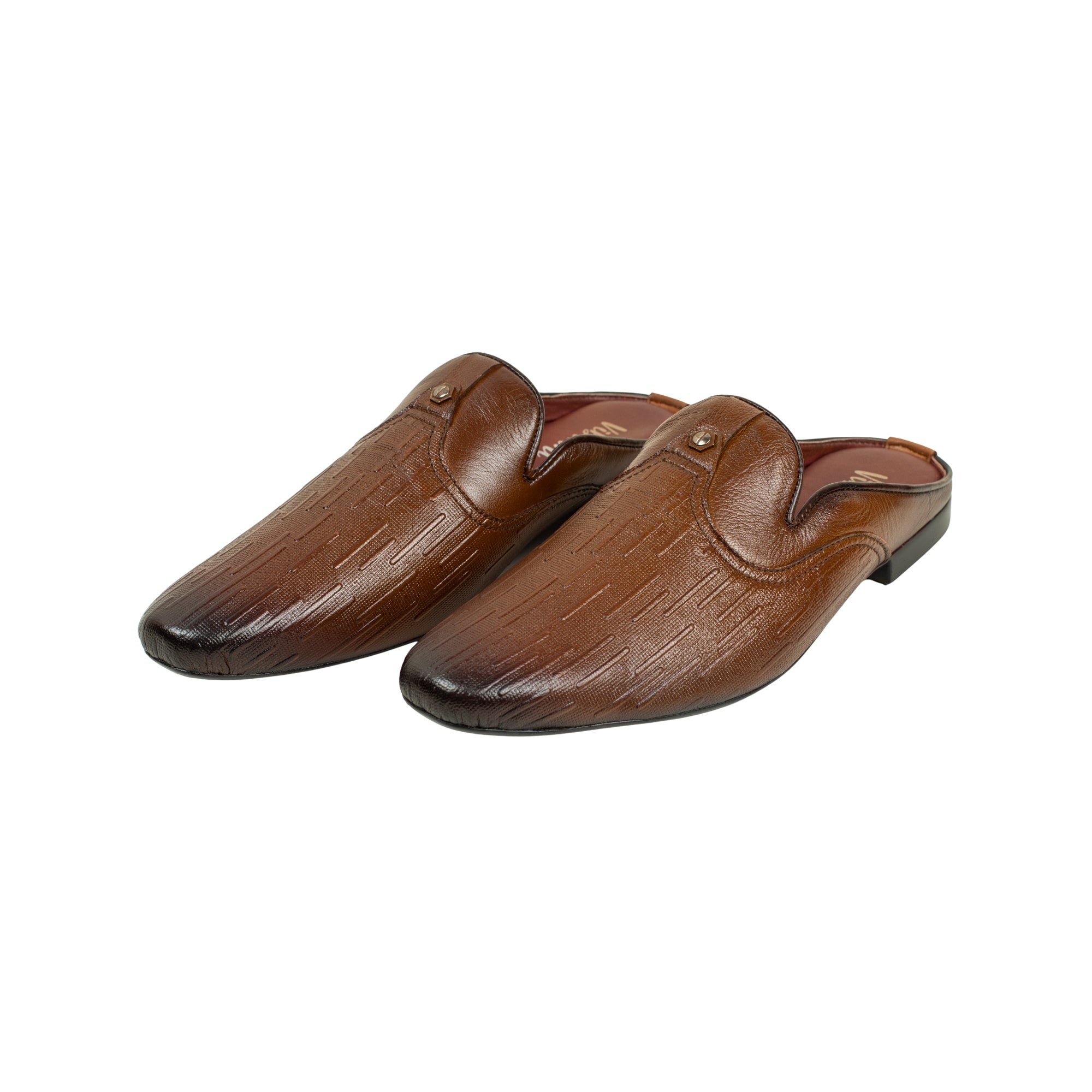 VIBRANT MEN MULE BROWN CASUAL SHOE - Vibrantbd.com