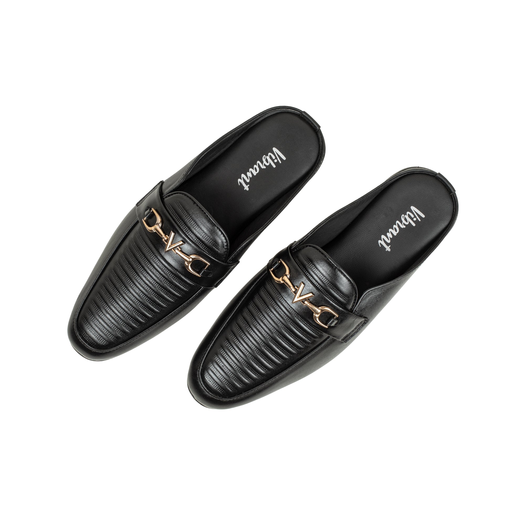 VIBRANT MEN MULE BLACK CASUAL SHOE - Vibrantbd.com