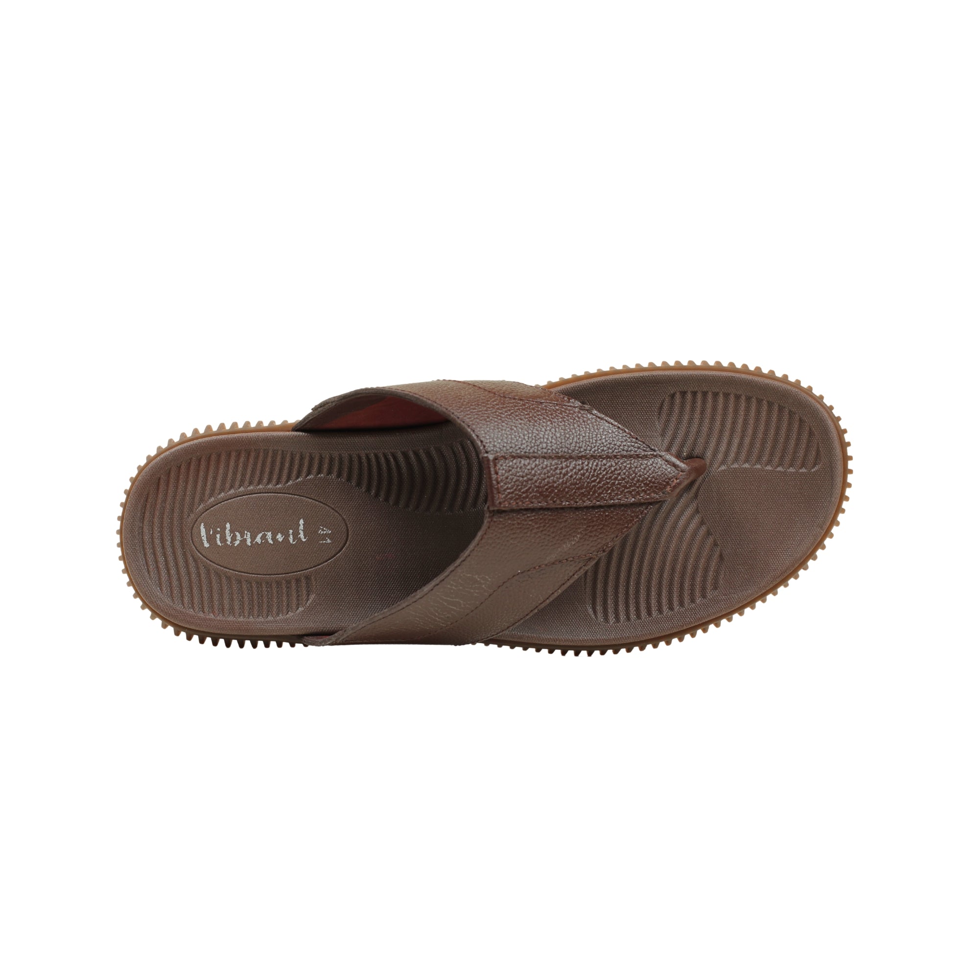 Vibrant Men's Brown Leather Toe-Post Sandal – Stylish & Comfortable Casual Wear - Vibrantbd.com