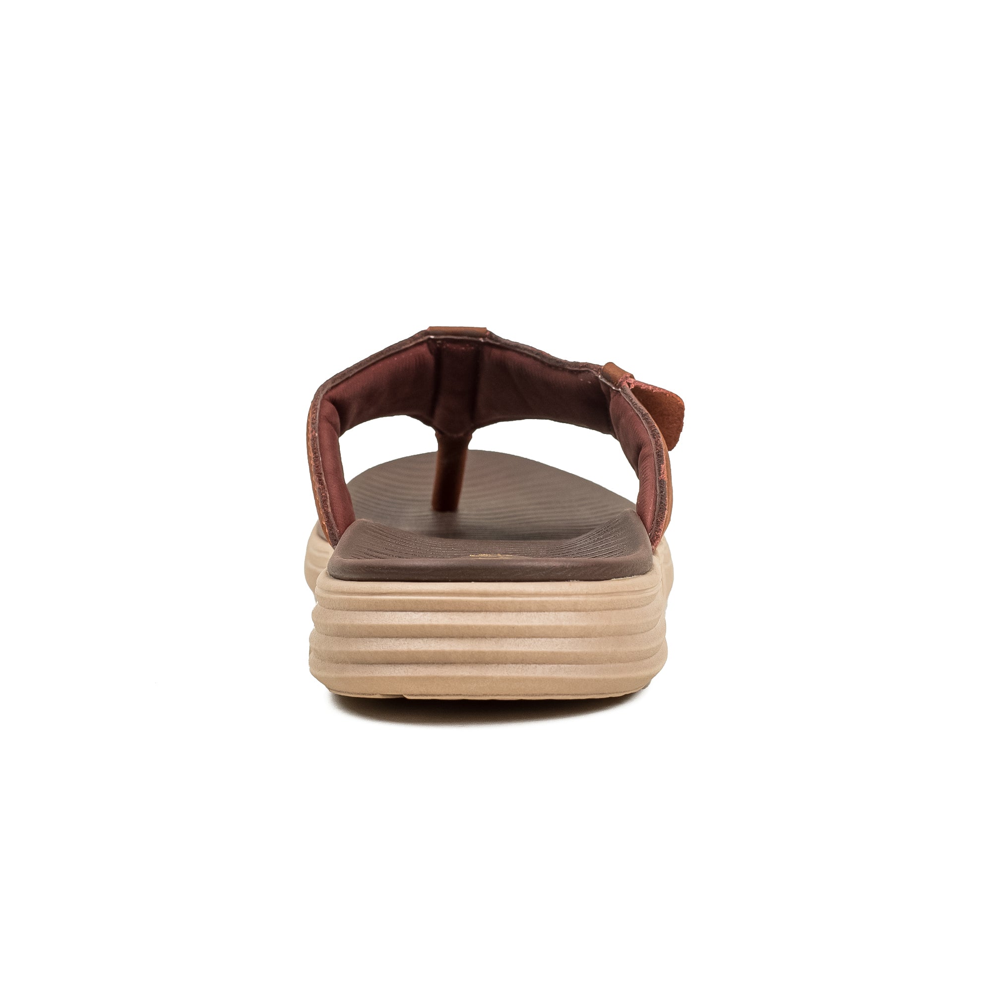 Vibrant Men's Brown Nubuck Leather Toe-Post Sandal – Lightweight Phylon Sole & Cushioned Insole for Maximum Comfort & Style - Vibrantbd.com