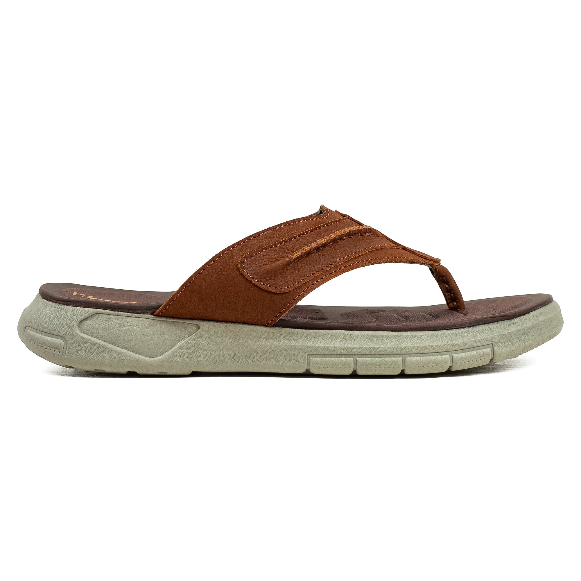 Vibrant Men's Nubuck Leather Sandal with Phylon Sole and Cushioned Ins
