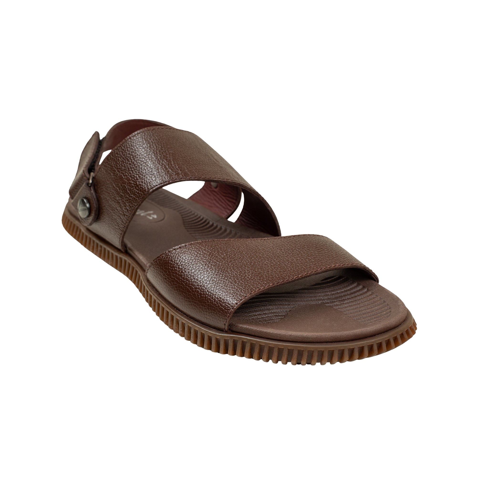 Vibrant Men's Brown Leather Toe-Post Sandal – Stylish & Comfortable Casual Wear