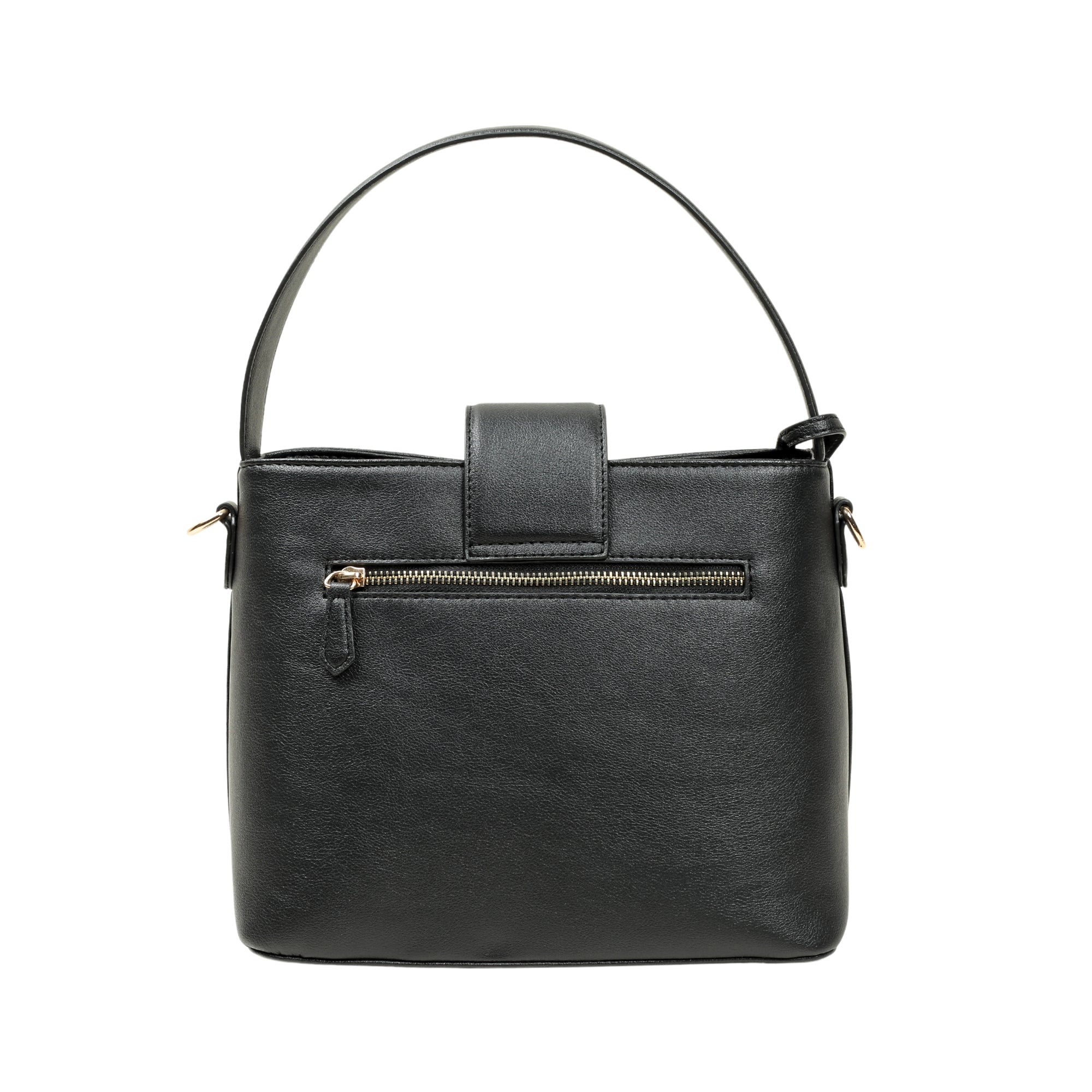 VIBRANT BLACK PU LEATHER BAG