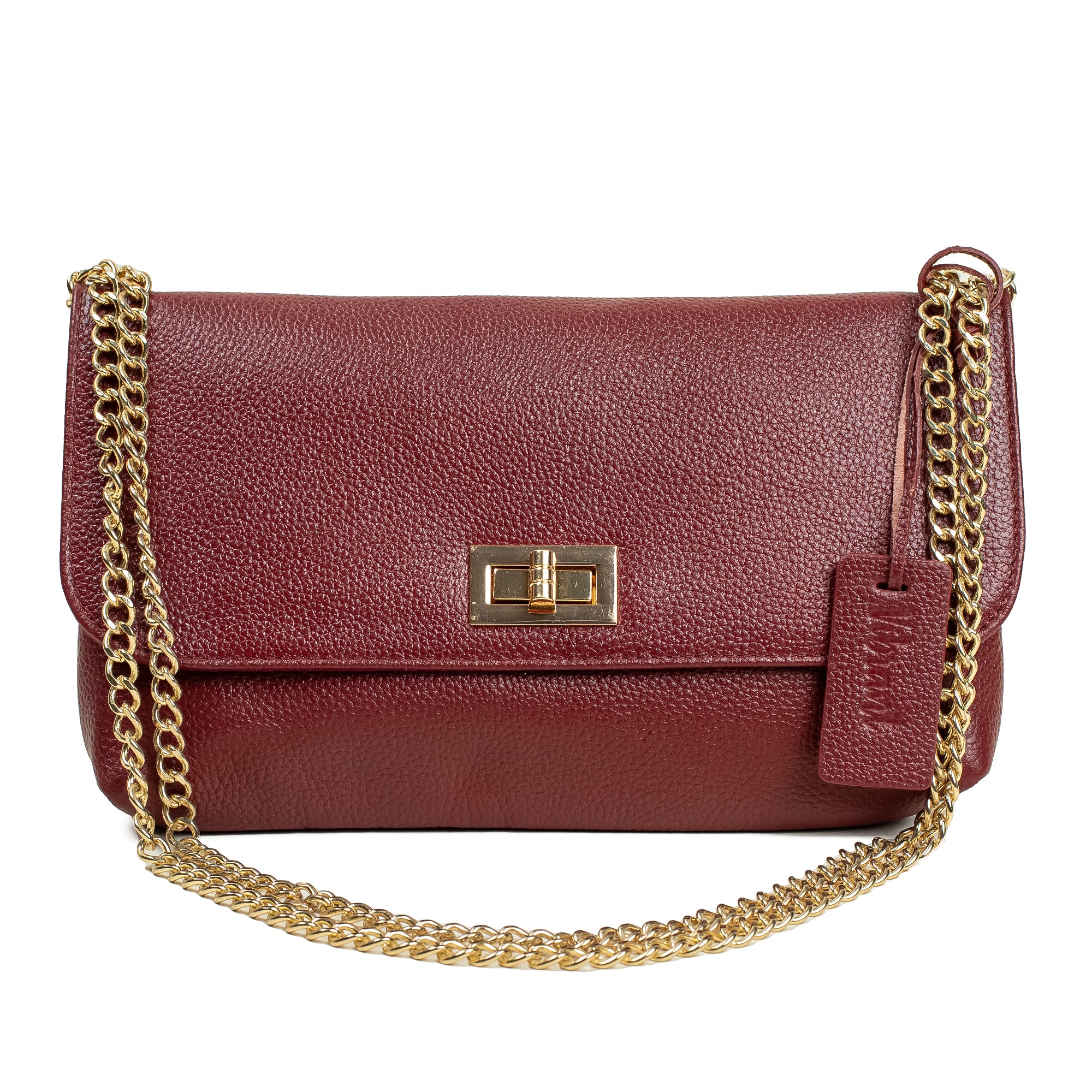 VIBRANT LADIES MAROON LEATHER BAG - Vibrantbd.com