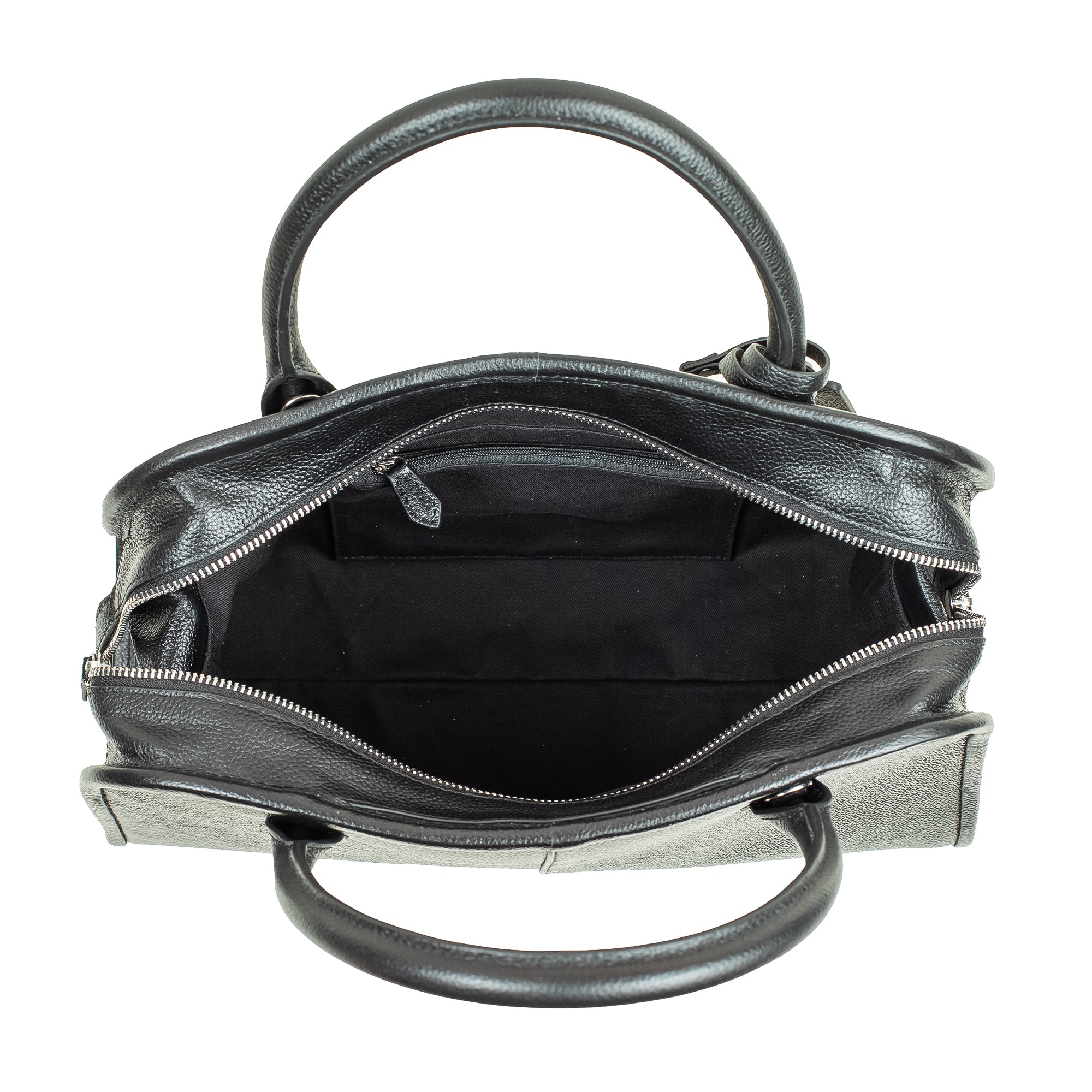VIBRANT LADIES BLACK LEATHER BAG - Vibrantbd.com