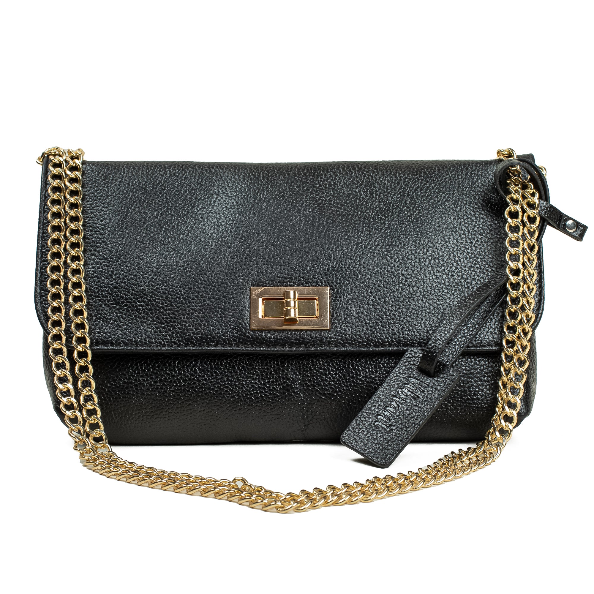 VIBRANT LADIES BLACK LEATHER BAG - Vibrantbd.com