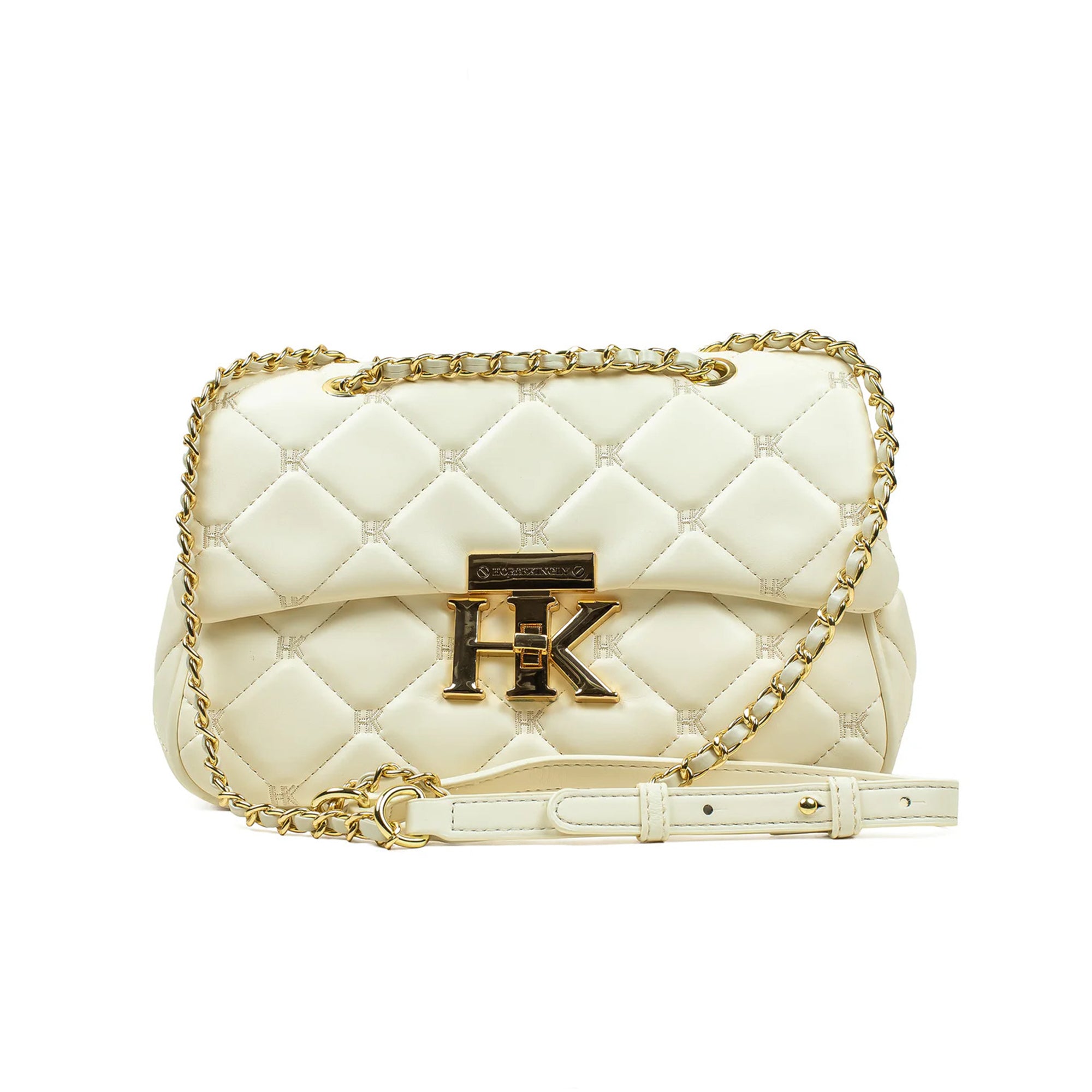 Luxury PU Leather Classic Shoulder White Bag - Vibrantbd.com
