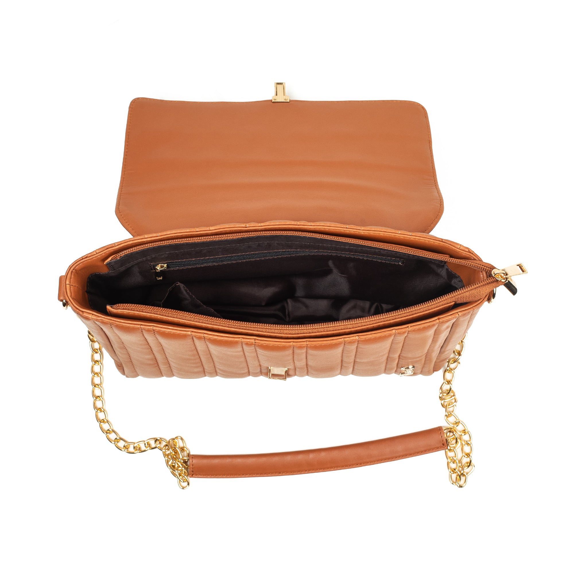 Elegant Ladies PU Leather Handbag | Vibrant® Compact Design with Zipper Pocket - Vibrantbd.com