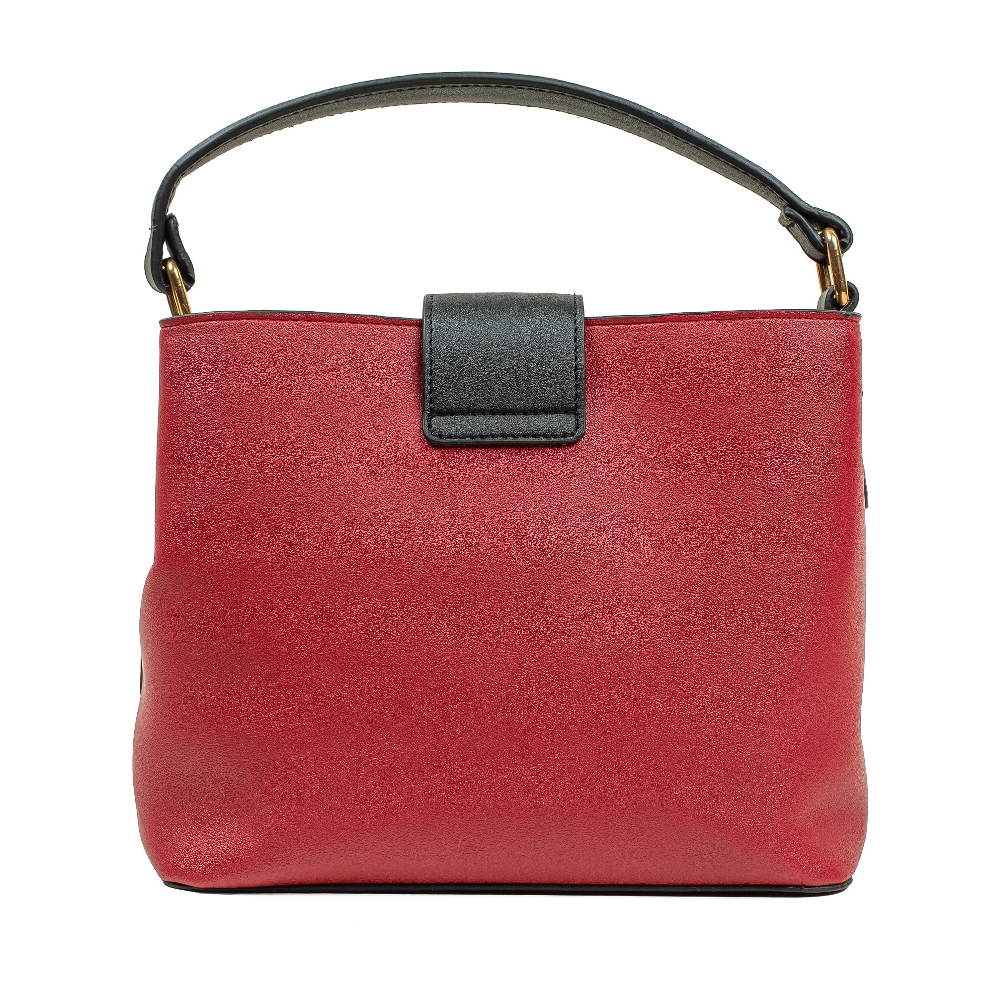 Vibrant Women's Red & Black PU Leather Handbag – Stylish & Trendy Shoulder Bag - Vibrantbd.com