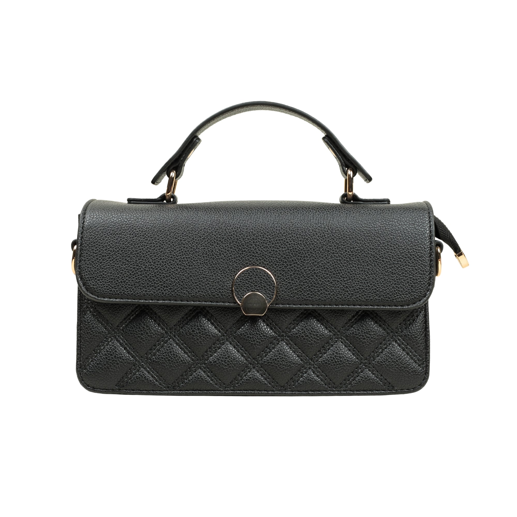 VIBRANT BLACK QUILTED SATCHEL BAG - Vibrantbd.com
