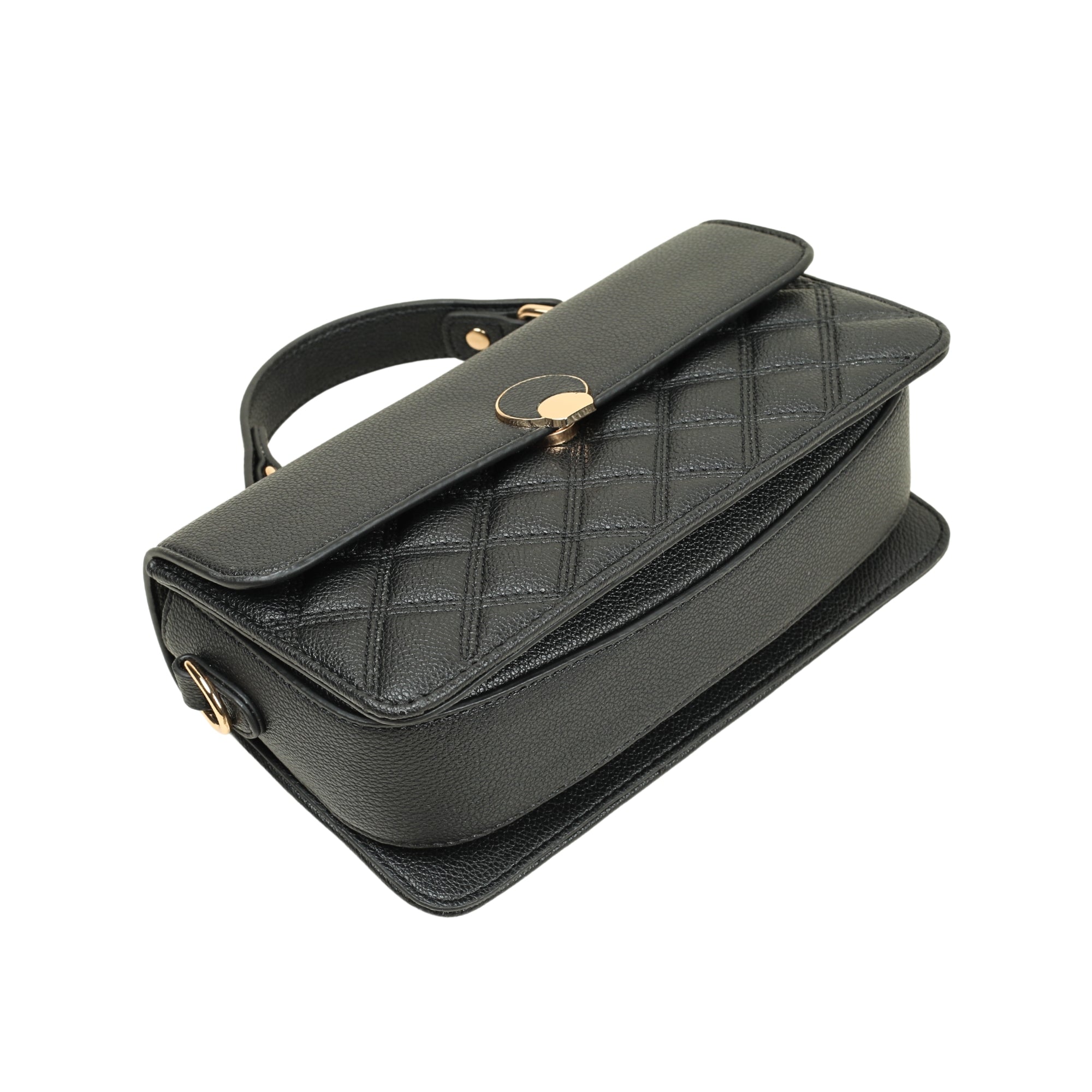 VIBRANT BLACK QUILTED SATCHEL BAG - Vibrantbd.com