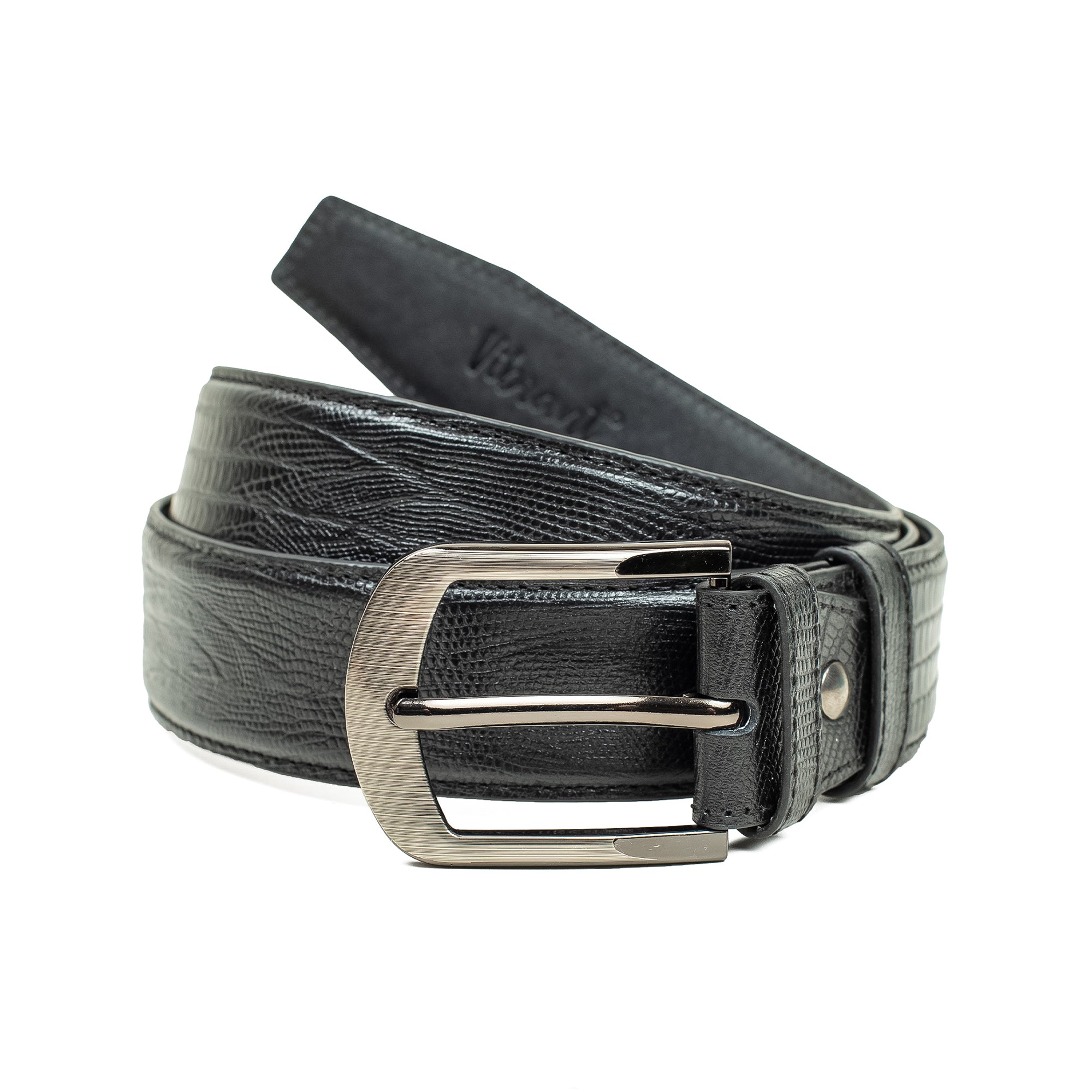 Men's Genuine Leather Black Belt