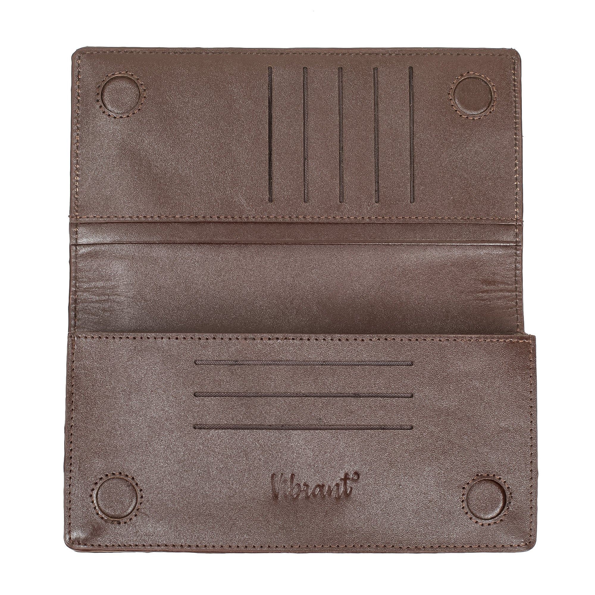 Vibrant Men's Genuine Leather Long Wallet – Stylish & Spacious for Cards, Cash & Smartphone - Vibrantbd.com