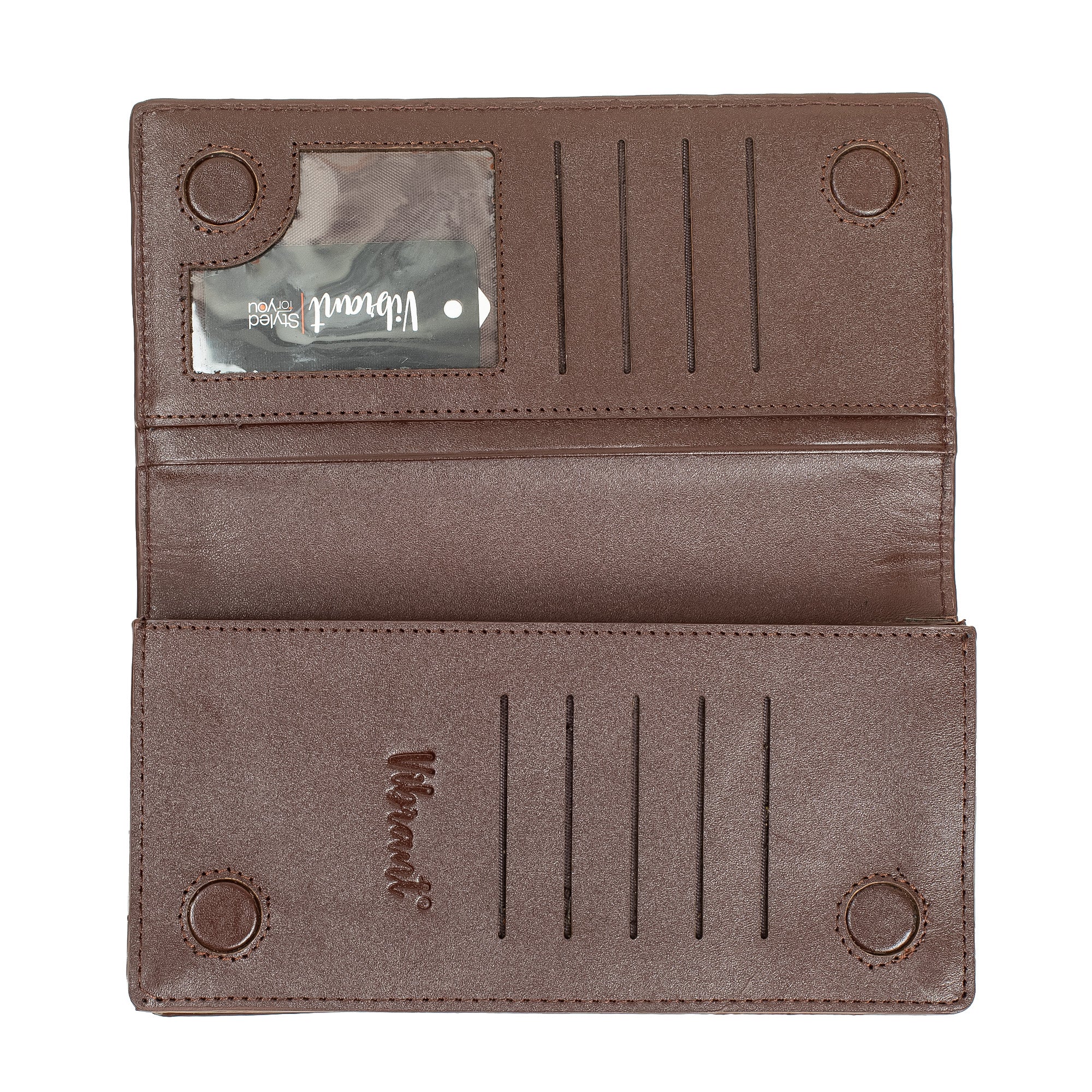Vibrant Men's Genuine Leather Long Wallet – Stylish & Spacious for Cards, Cash & Smartphone - Vibrantbd.com