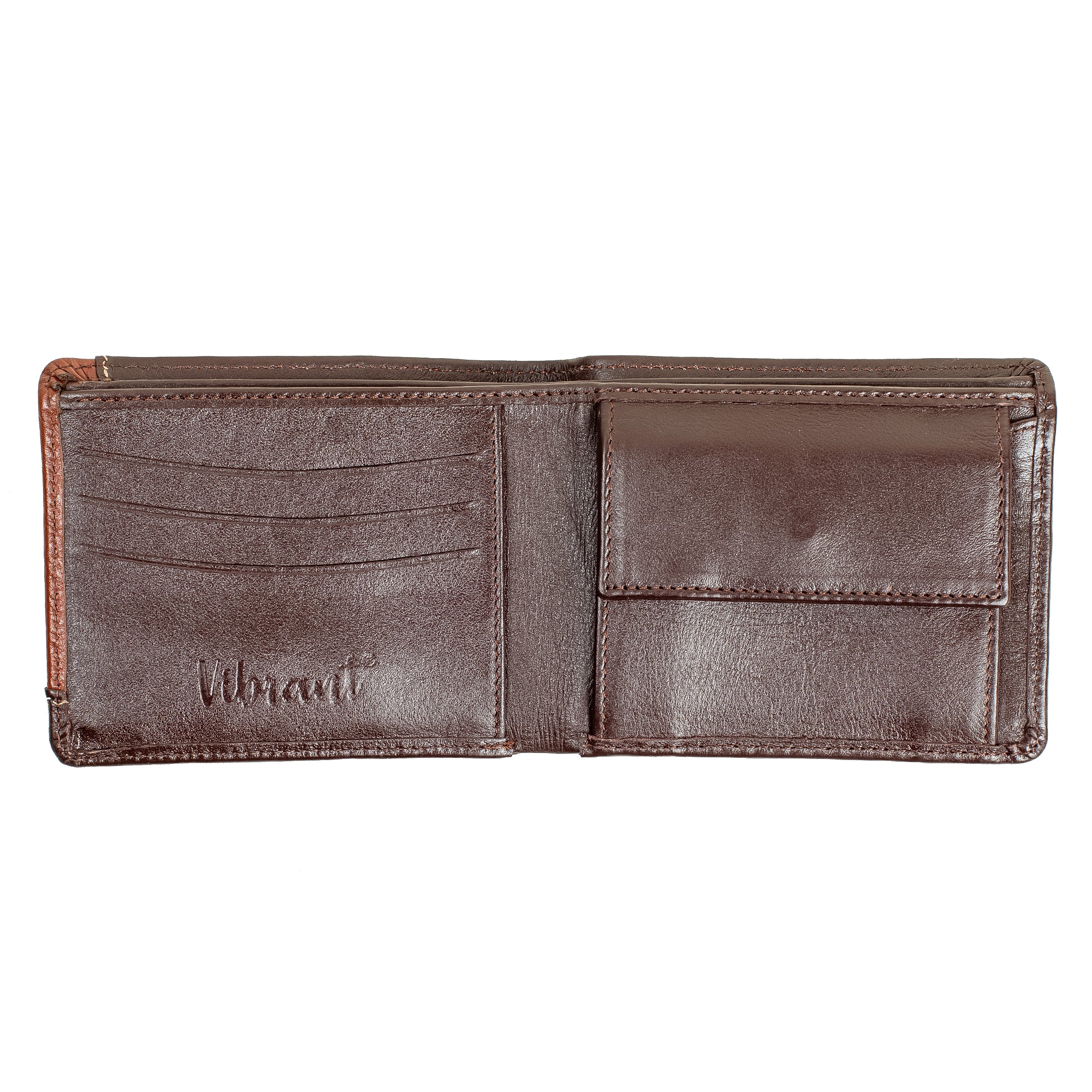 Vibrant Men's Chocolate Genuine Leather Wallet - Vibrantbd.com