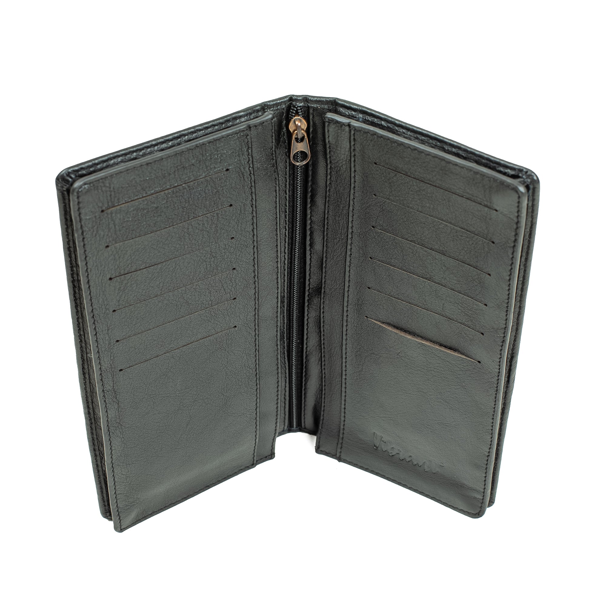 Vibrant Men's Genuine Leather Long Wallet – Stylish & Spacious for Cards, Cash & Smartphone - Vibrantbd.com