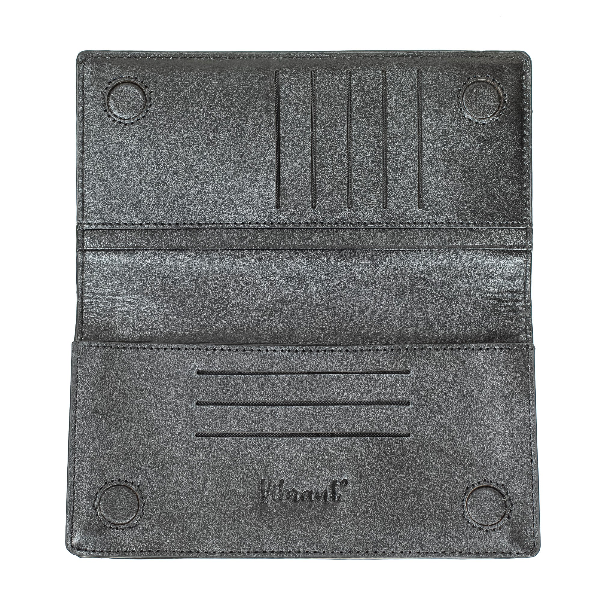 Vibrant Men's Genuine Leather Long Wallet – Stylish & Spacious for Cards, Cash & Smartphone - Vibrantbd.com