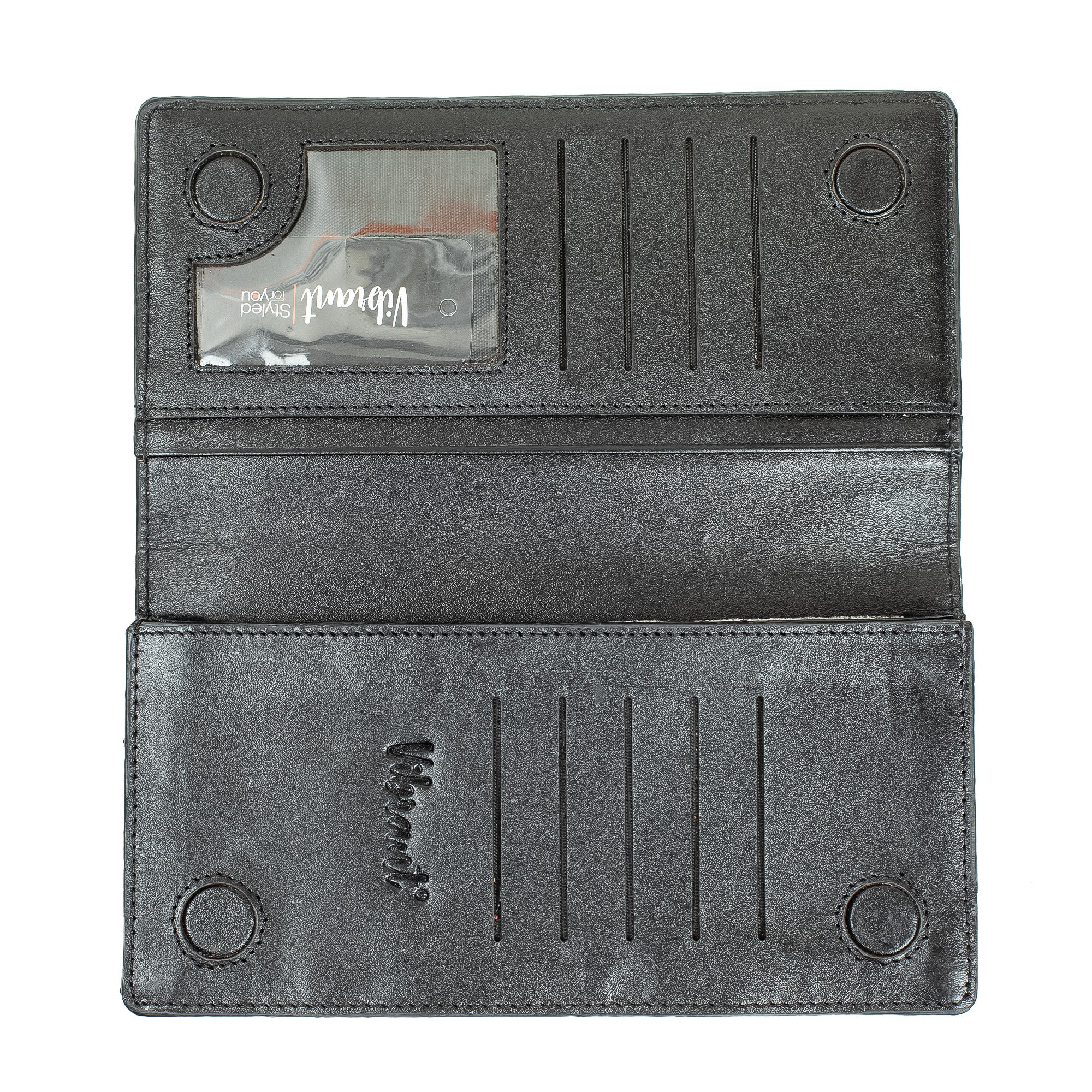 Vibrant Men's Genuine Leather Long Wallet – Stylish & Spacious for Cards, Cash & Smartphone - Vibrantbd.com