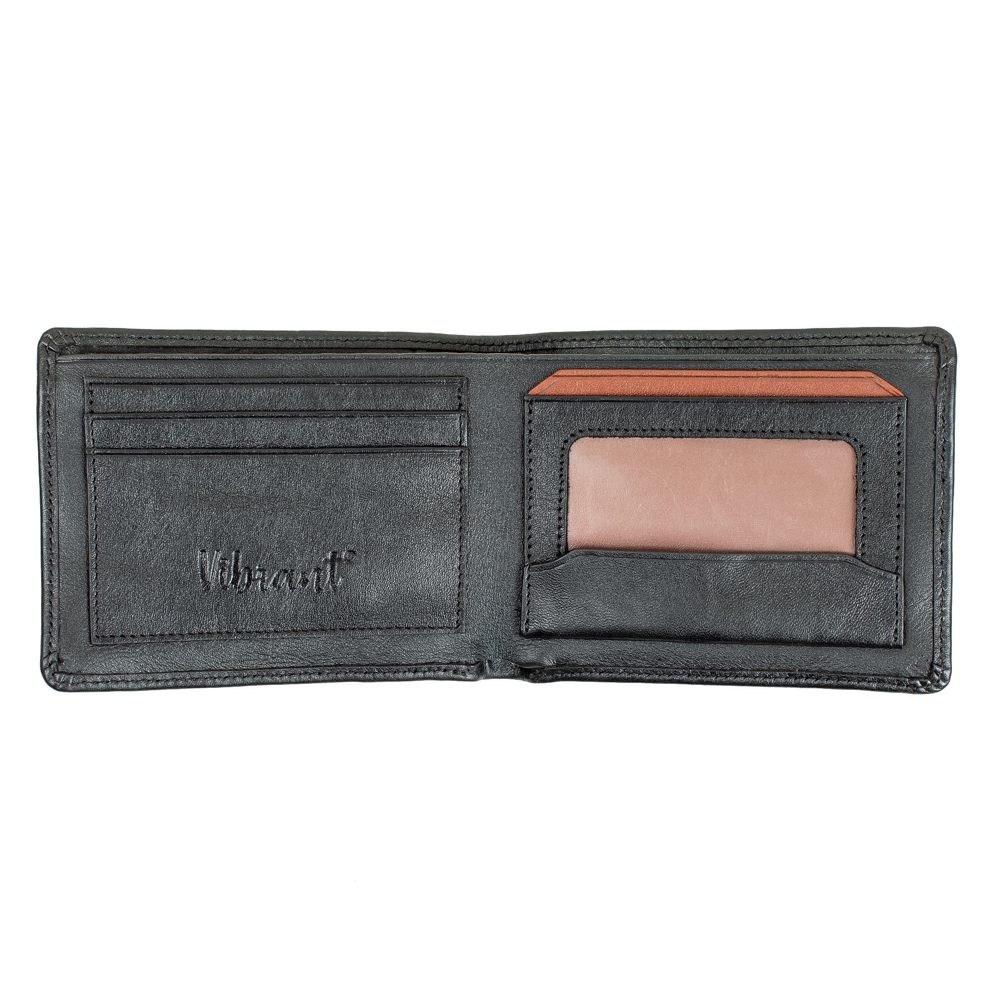 Vibrant Men's Black Genuine Leather Wallet - Vibrantbd.com