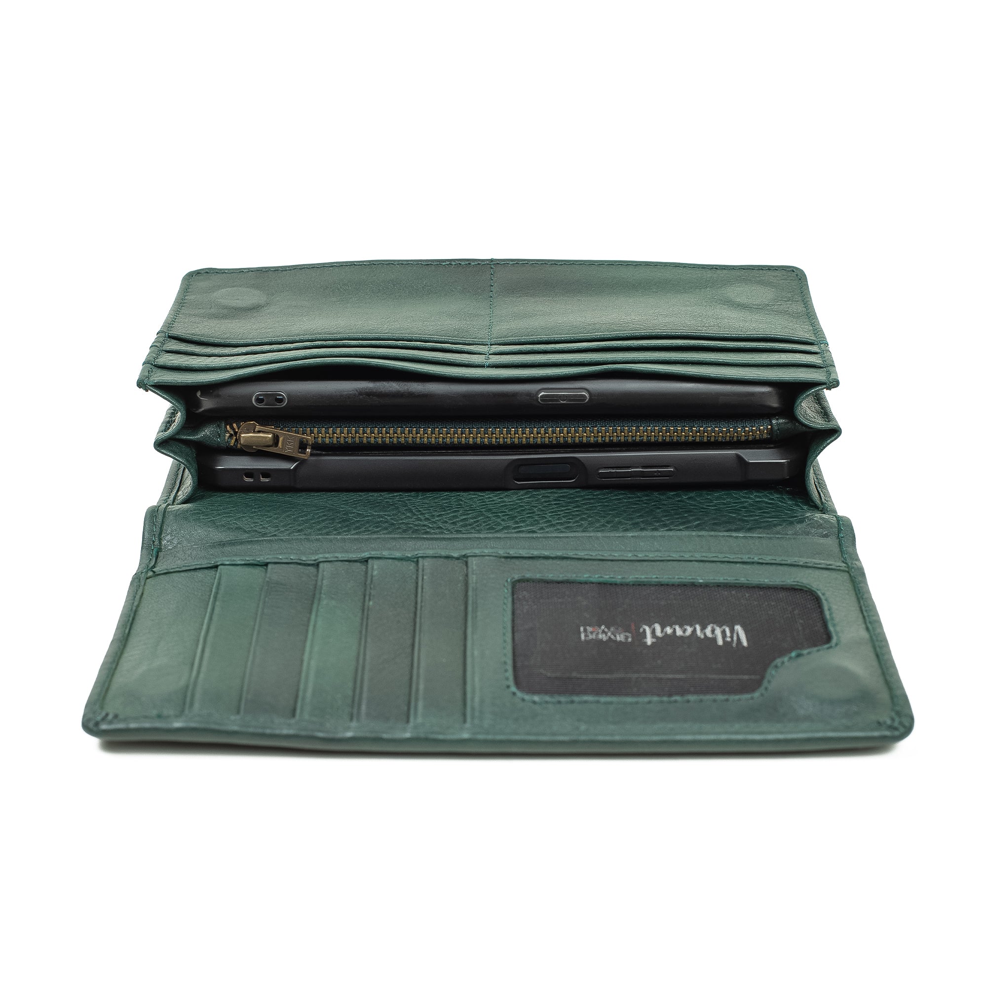 Men's Leather Long Wallet with Smartphone Holder | Vibrant® Sleek and Functional Design with Ample Storage - Vibrantbd.com