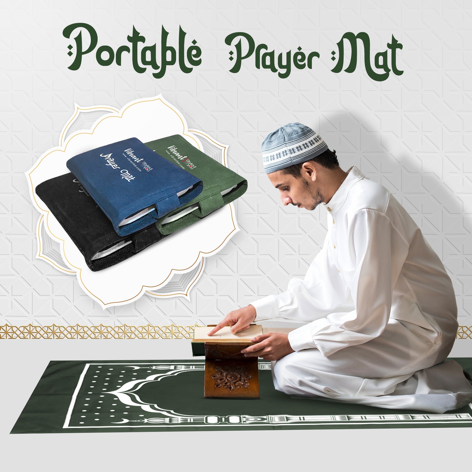 VIBRANT PORTABLE PRAYER MAT - Vibrantbd.com