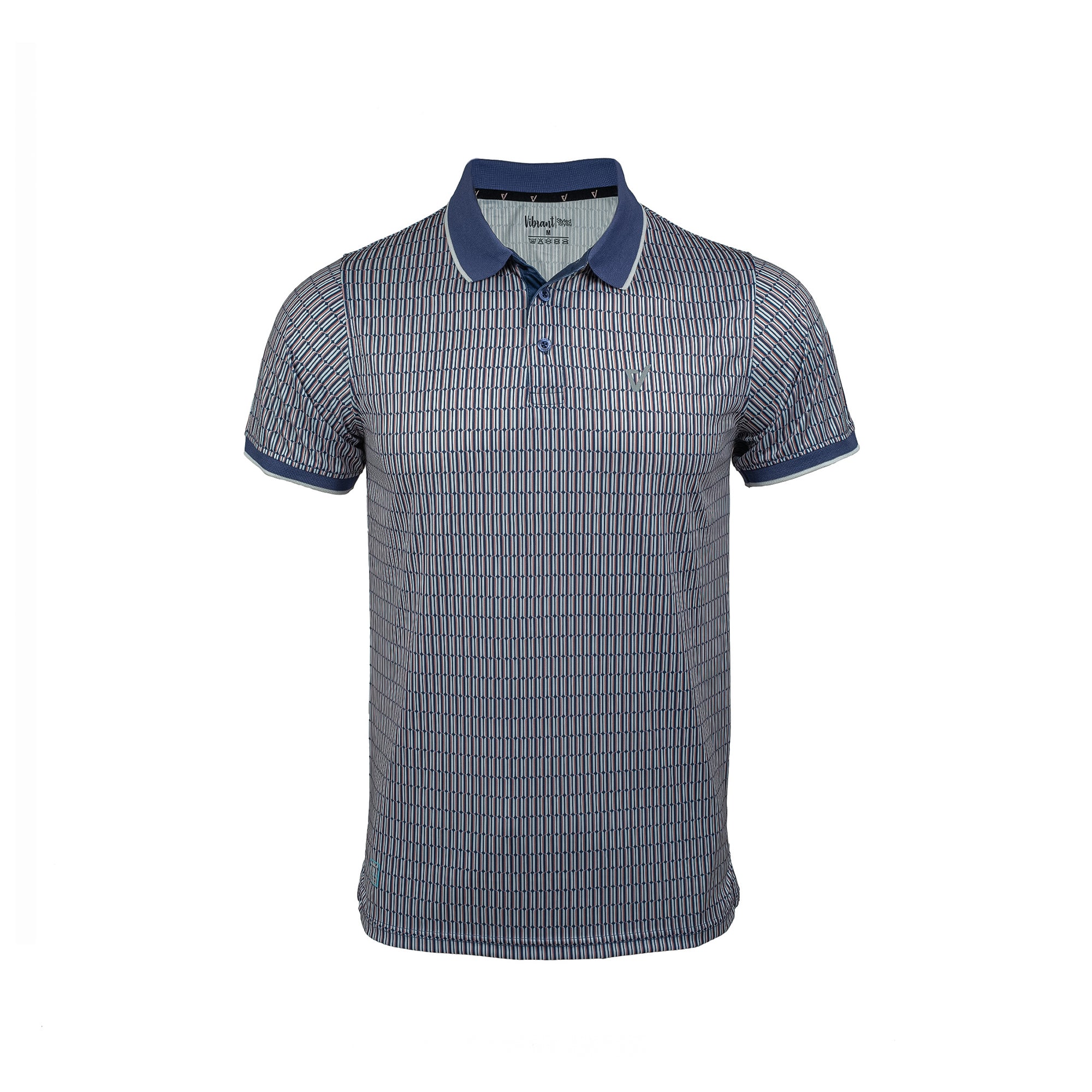 Vibrant Men's Blue Sublimation Printed Golf Polo Shirt – Max Cool Dry-Fit Performance Wear - Vibrantbd.com