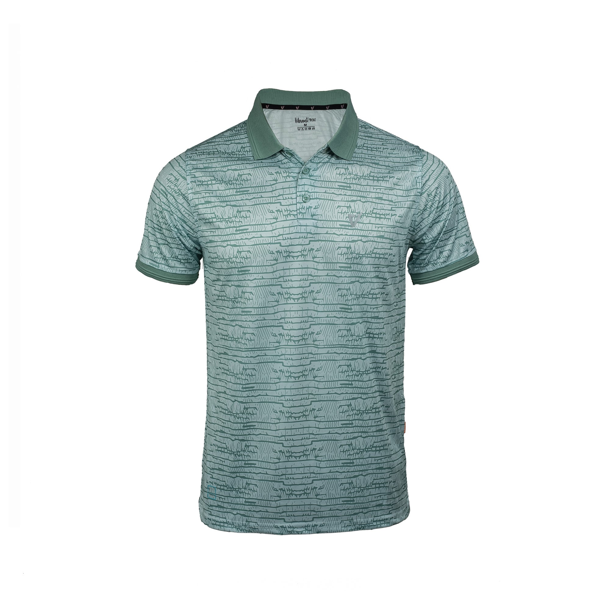 Vibrant Men's Green Sublimation Printed Golf Polo Shirt – Max Cool Dry-Fit Performance Wear - Vibrantbd.com