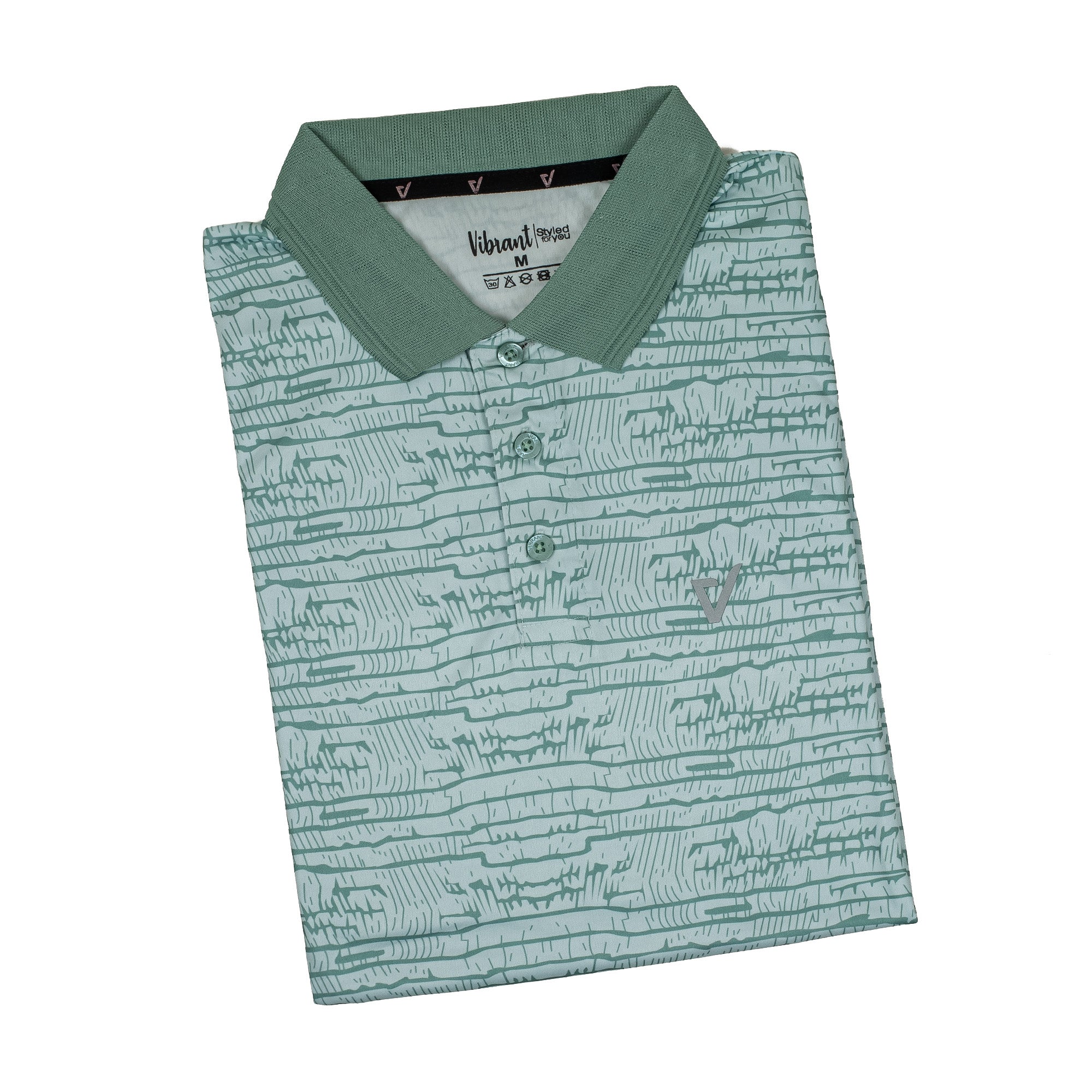 Vibrant Men's Green Sublimation Printed Golf Polo Shirt – Max Cool Dry-Fit Performance Wear - Vibrantbd.com