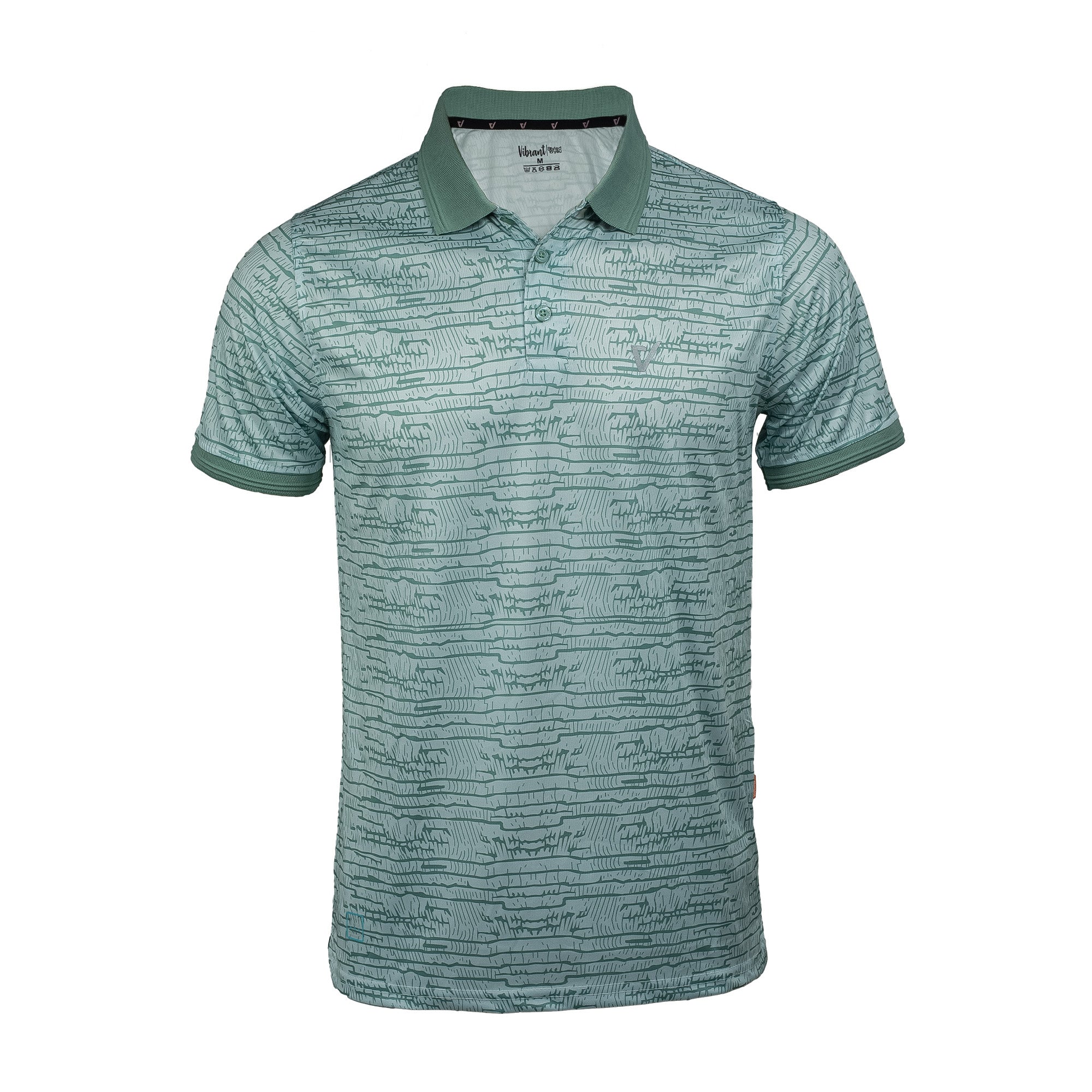 Vibrant Men's Green Sublimation Printed Golf Polo Shirt – Max Cool Dry-Fit Performance Wear - Vibrantbd.com
