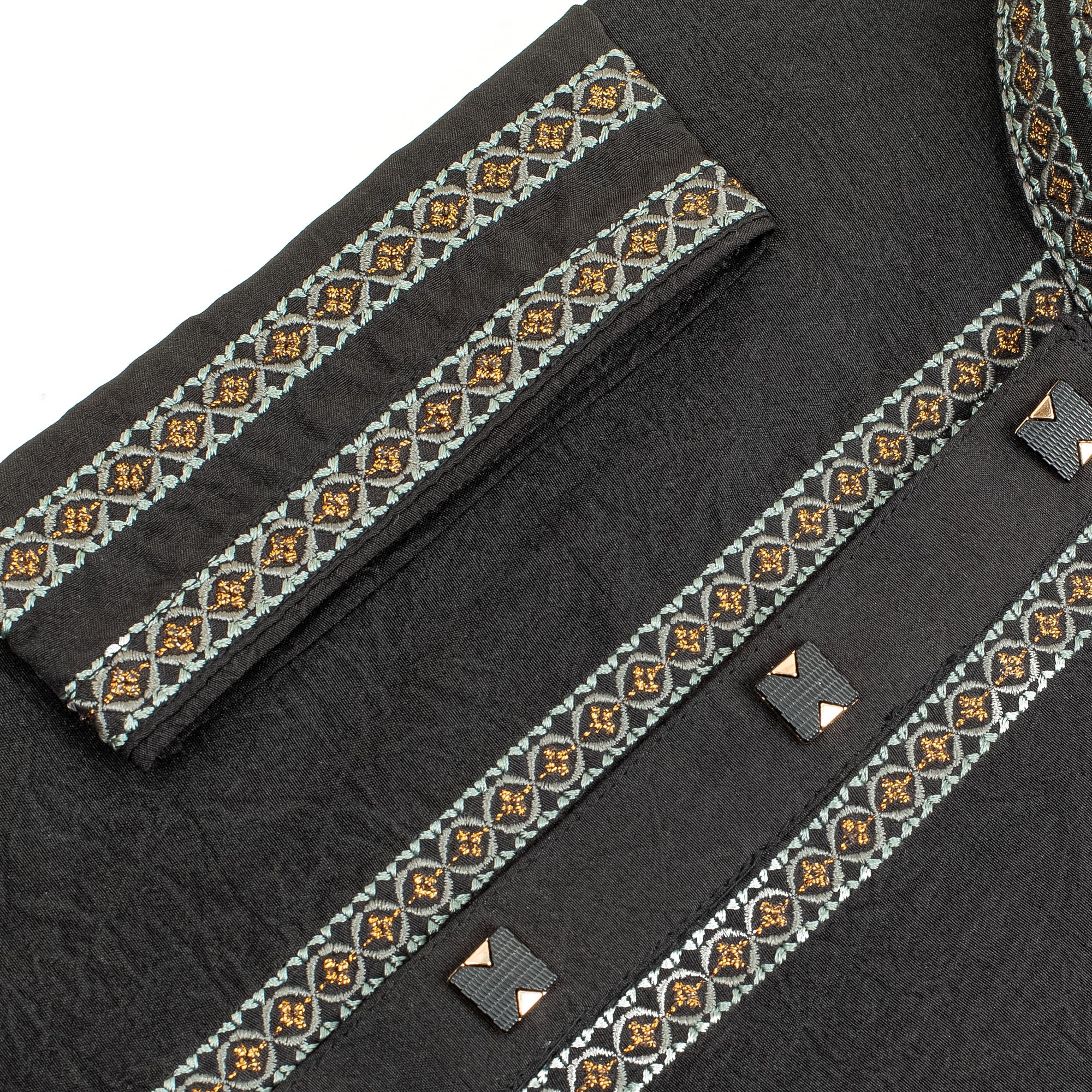 Vibrant Men’s Cotton Panjabi – Black, Premium Embroidered, Stylish Traditional Wear for Festive & Formal Occasions