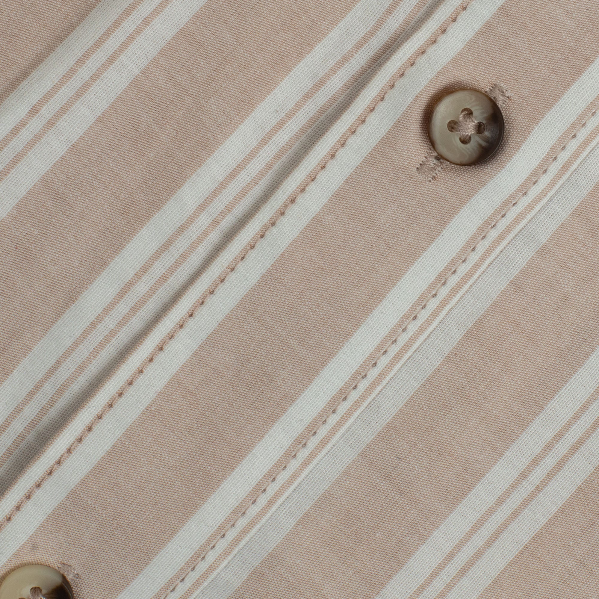 BEIGE & WHITE COLOR STRIPED MEN FULL SLEEVE SHIRT