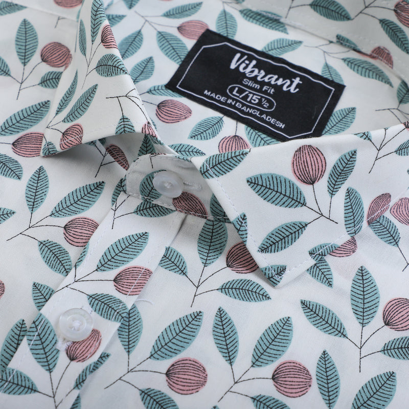 VIBRANT HALF SLEEVE PRINTED  SHIRT FOR MEN