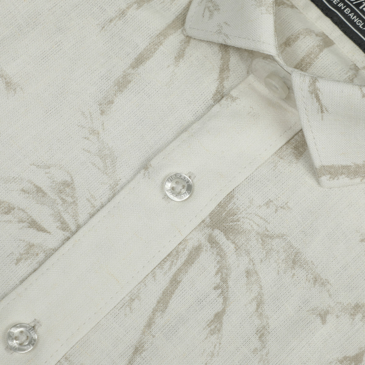 VIBRANT MEN HALF SLEEVE  PALM PRINTED SHIRT