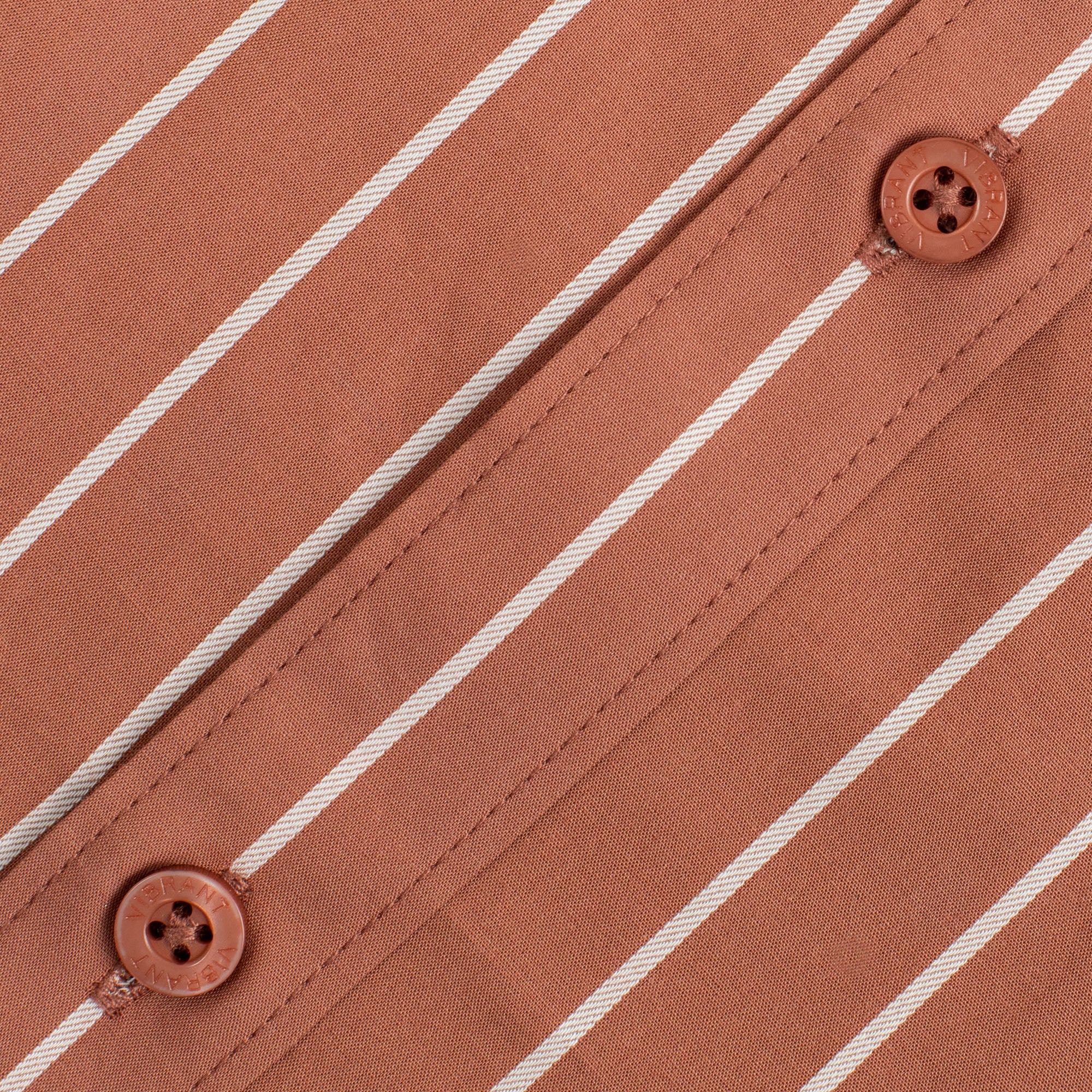 TERRACOTTA ORANGE COLOR STRIPED MEN FULL SLEEVE FORMAL SHIRT