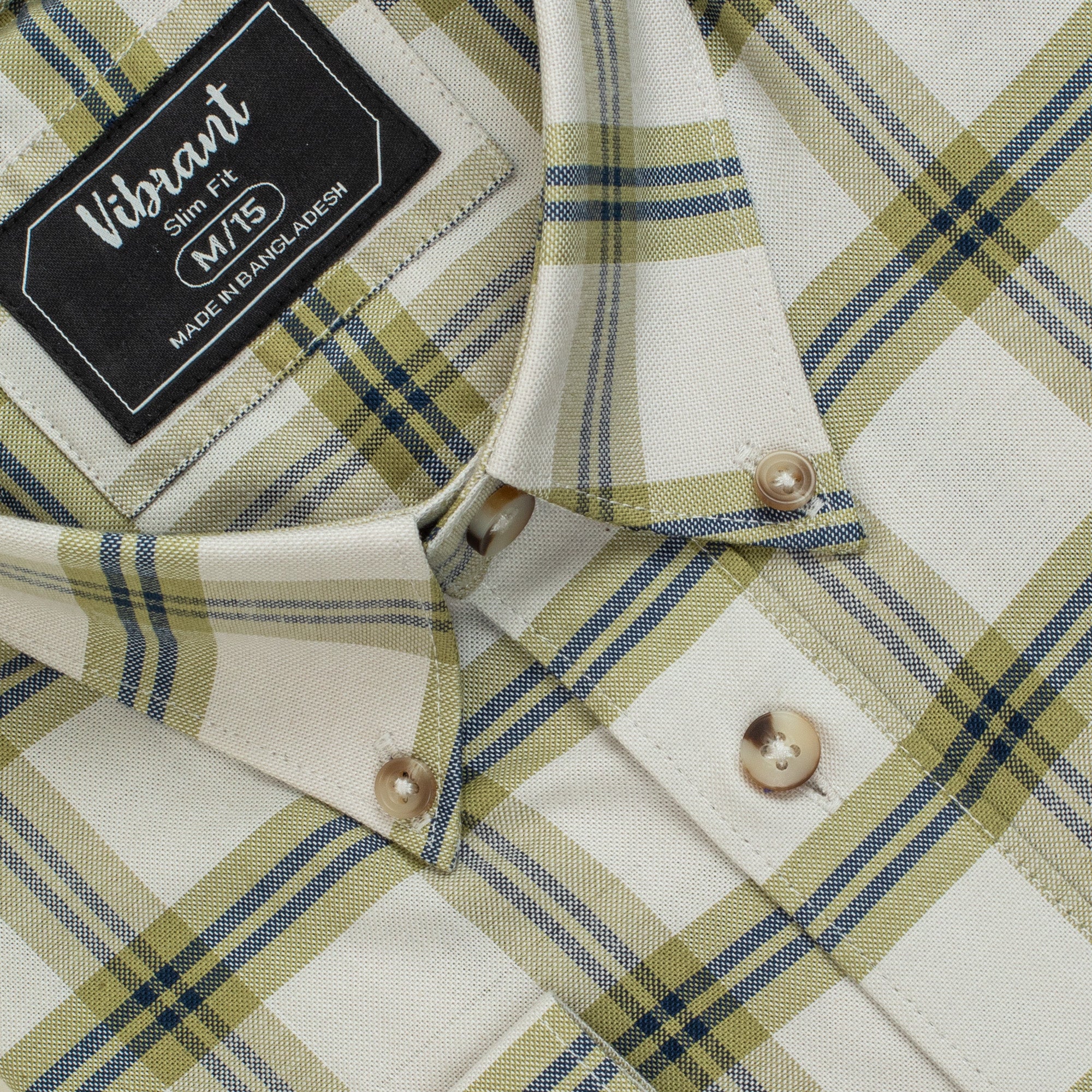 Vibrant Men's Checkered Pattern Cotton Full Sleeve Shirt - Vibrantbd.com