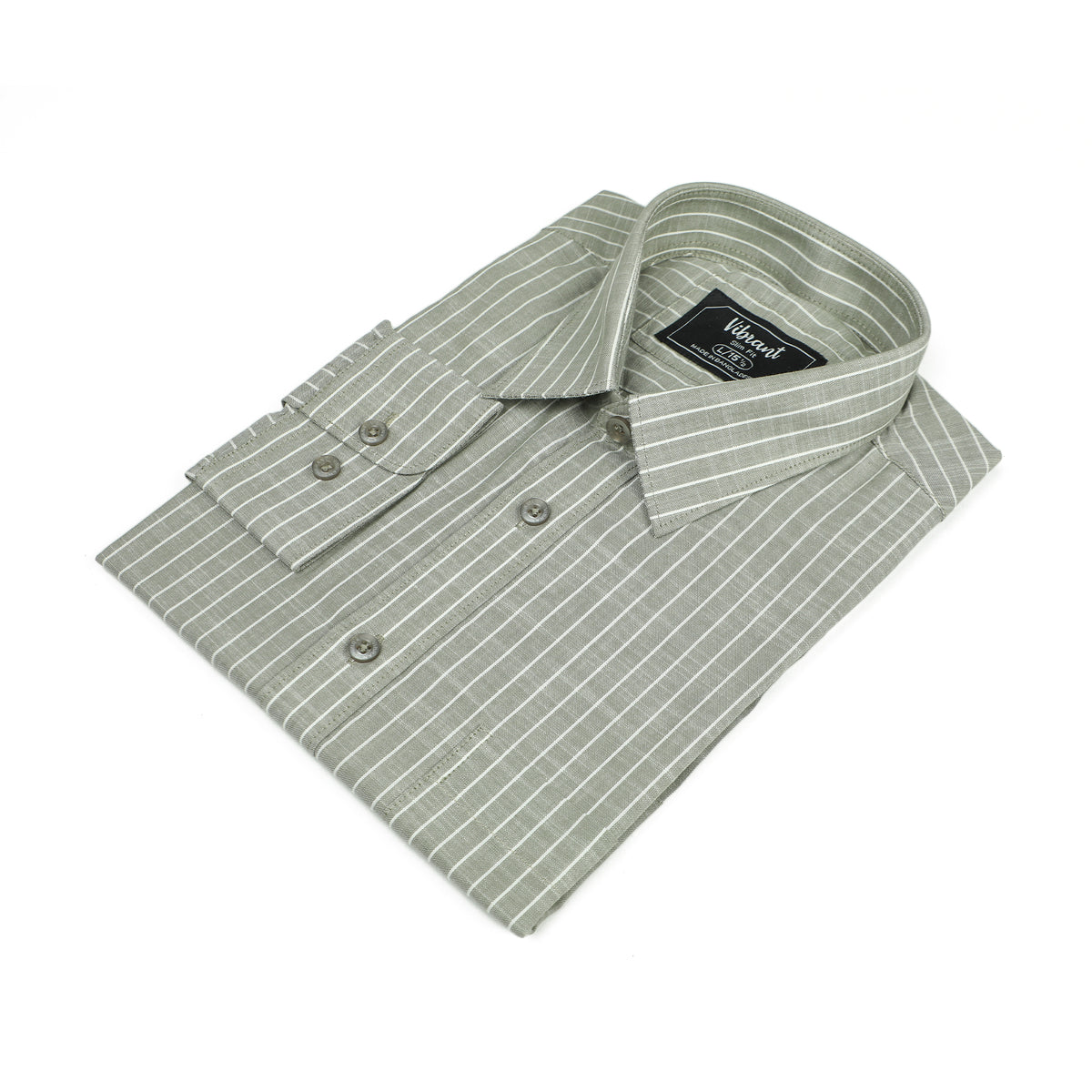 VIBRANT MEN’S STRIPED SLIM FIT FORMAL FULL SHIRT
