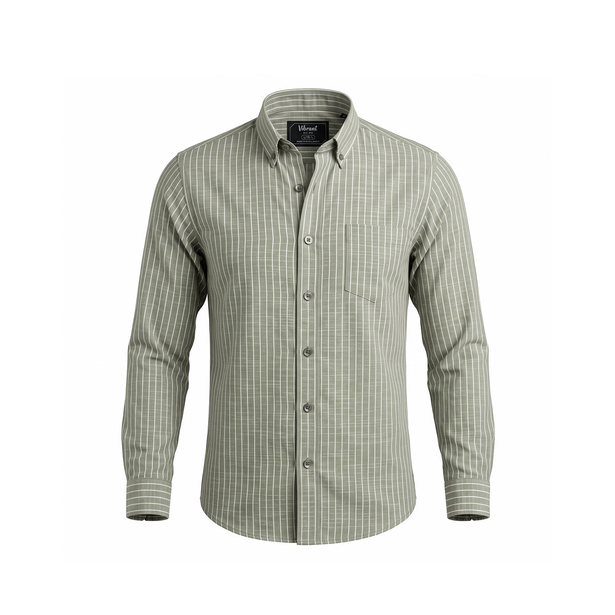 VIBRANT MEN’S STRIPED SLIM FIT FORMAL FULL SHIRT