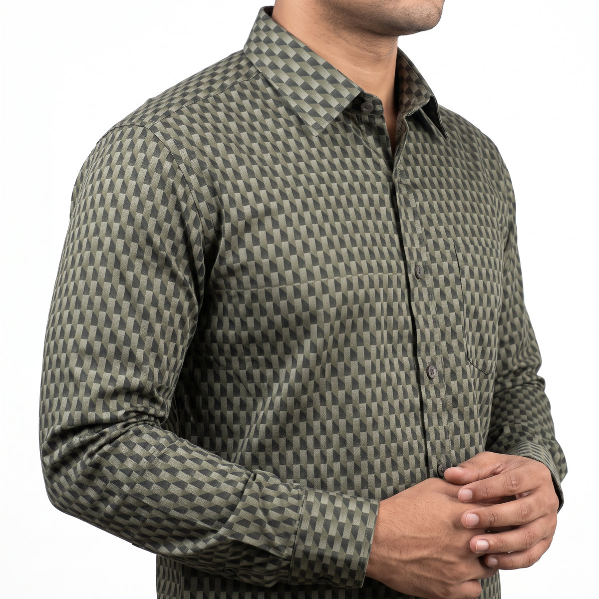 VIBRANT MEN’S SLIM FIT FORMAL FULL SHIRT